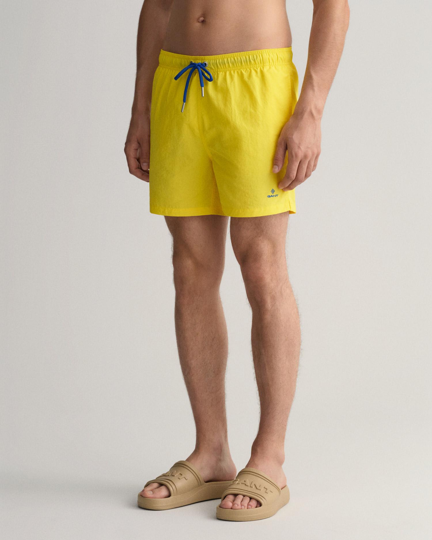 GANT Erkek Sarı Classic Fit Mayo Şort