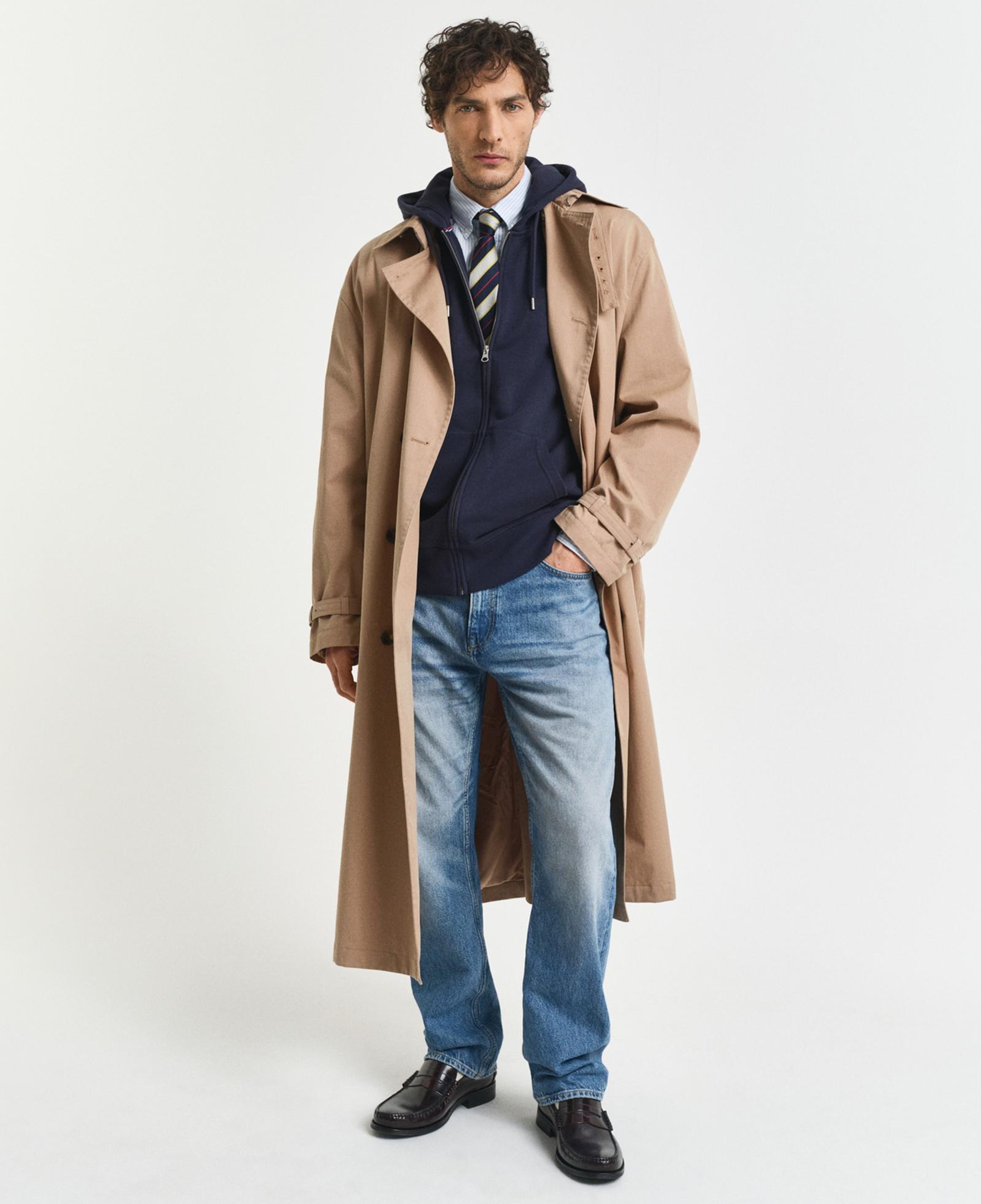 GANT Erkek Lacivert Regular Fit Fermuarlı Sweatshirt