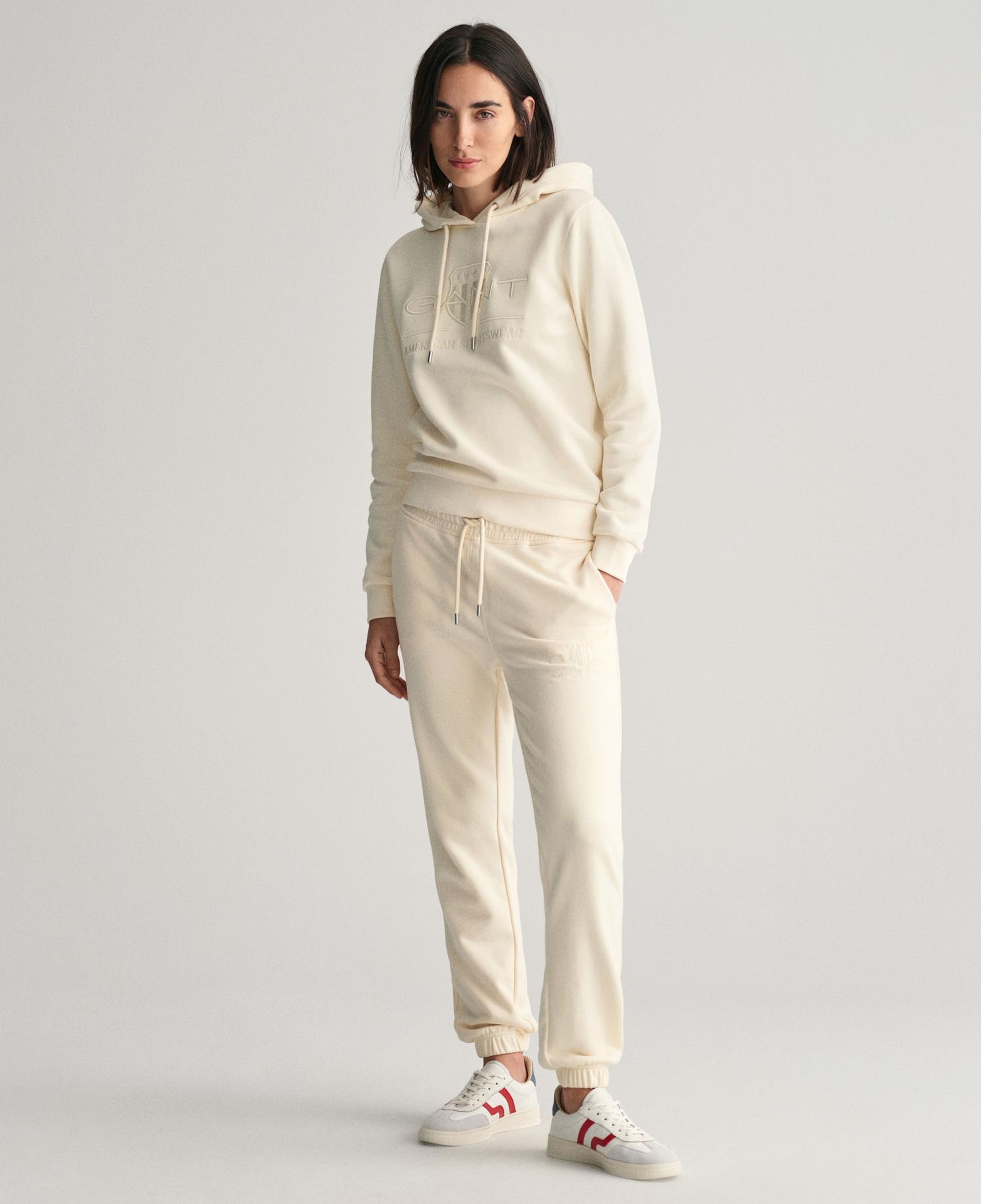 GANT Kadın Beyaz Regular Fit Eşofman Altı