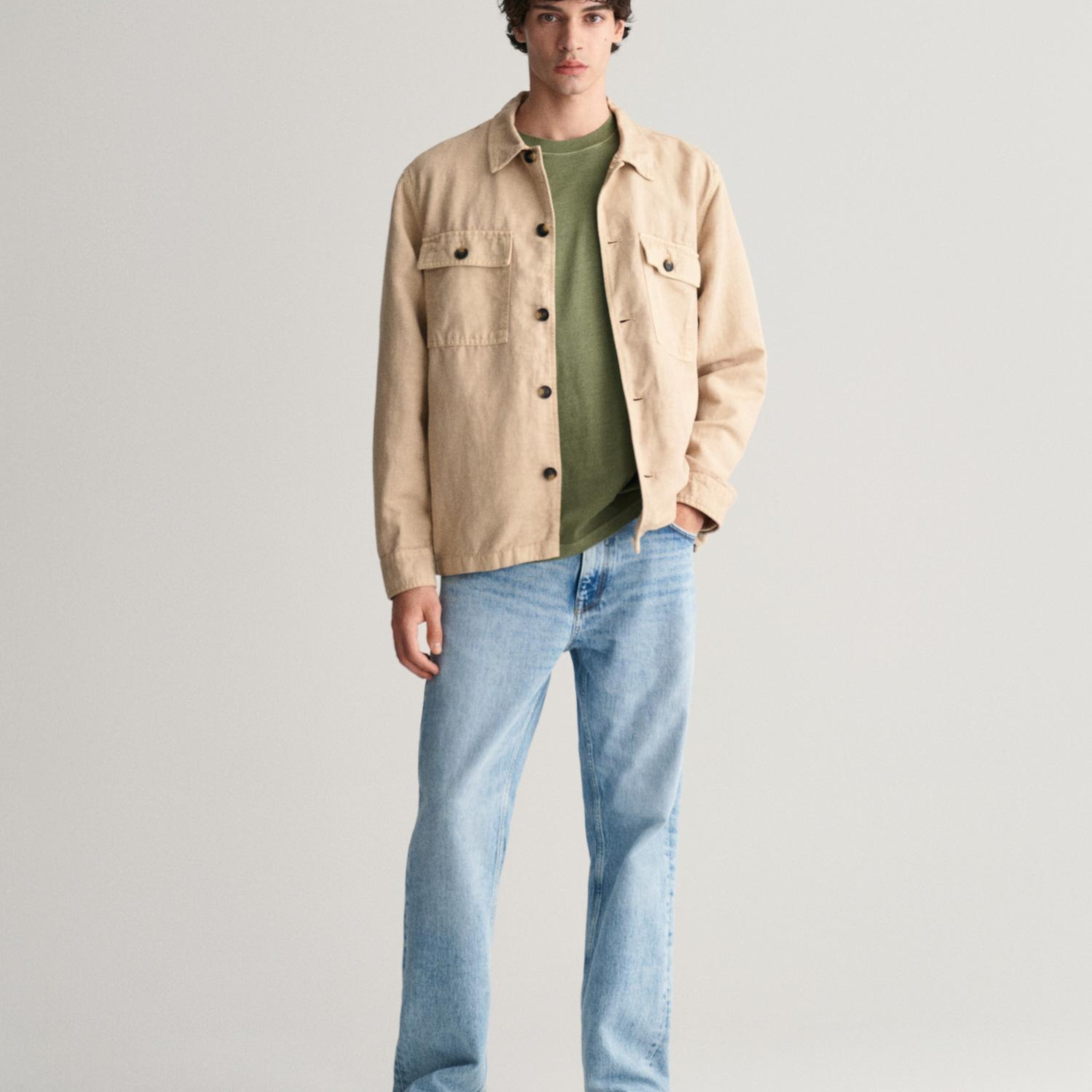 GANT Erkek Yeşil Relaxed Fit T-Shirt