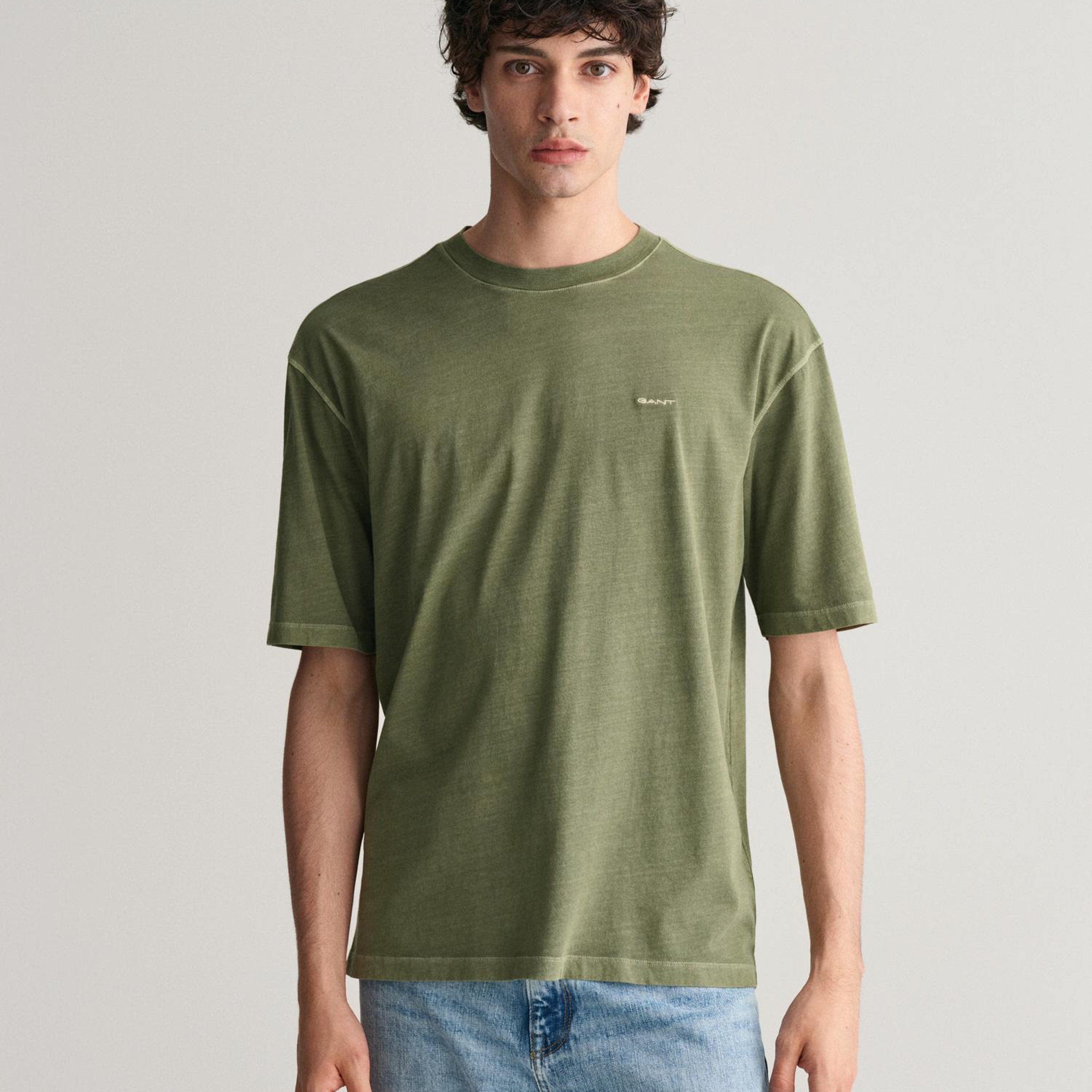 GANT Erkek Yeşil Relaxed Fit T-Shirt
