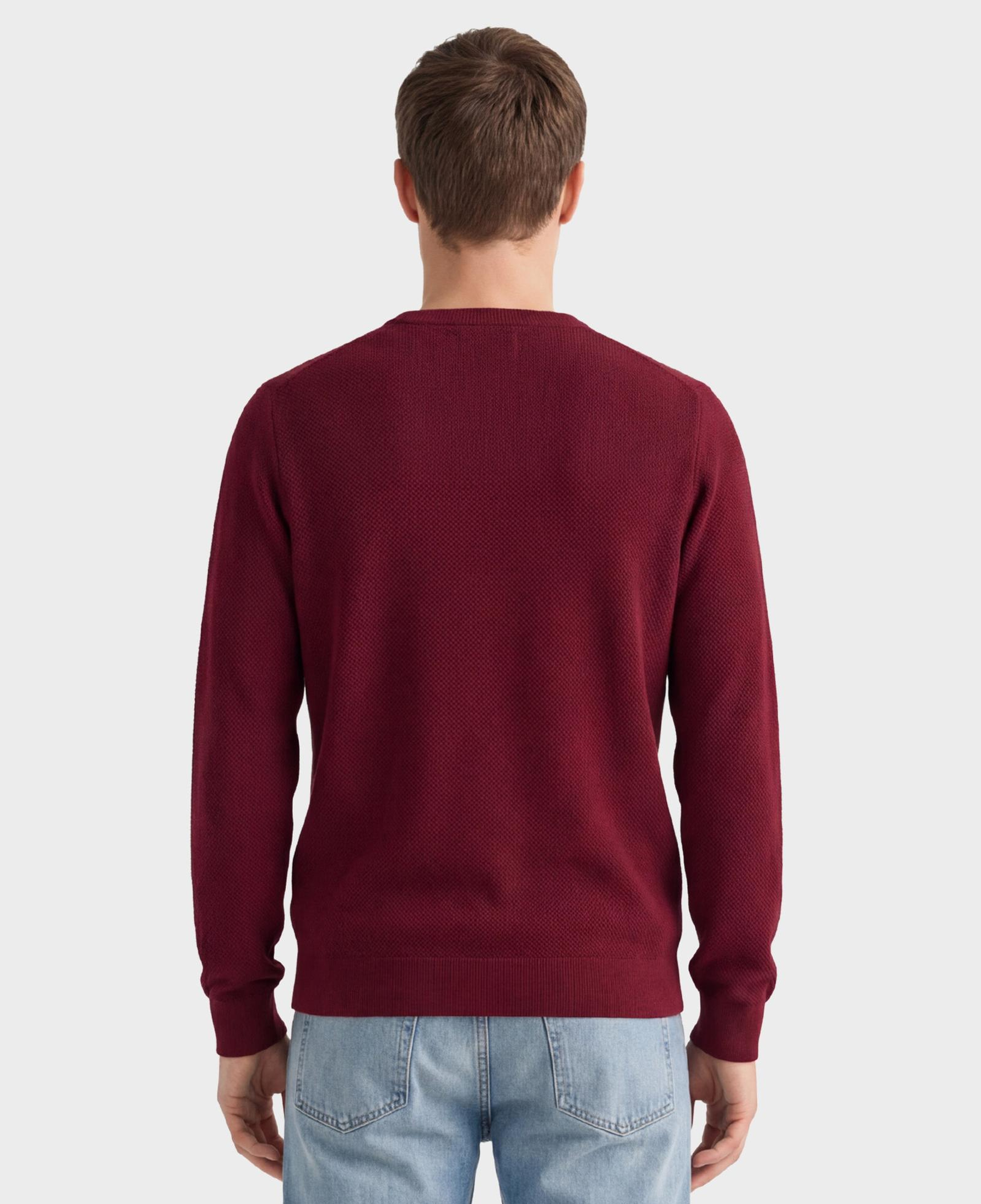 GANT Erkek Bordo Regular Fit Bisiklet Yaka Kazak