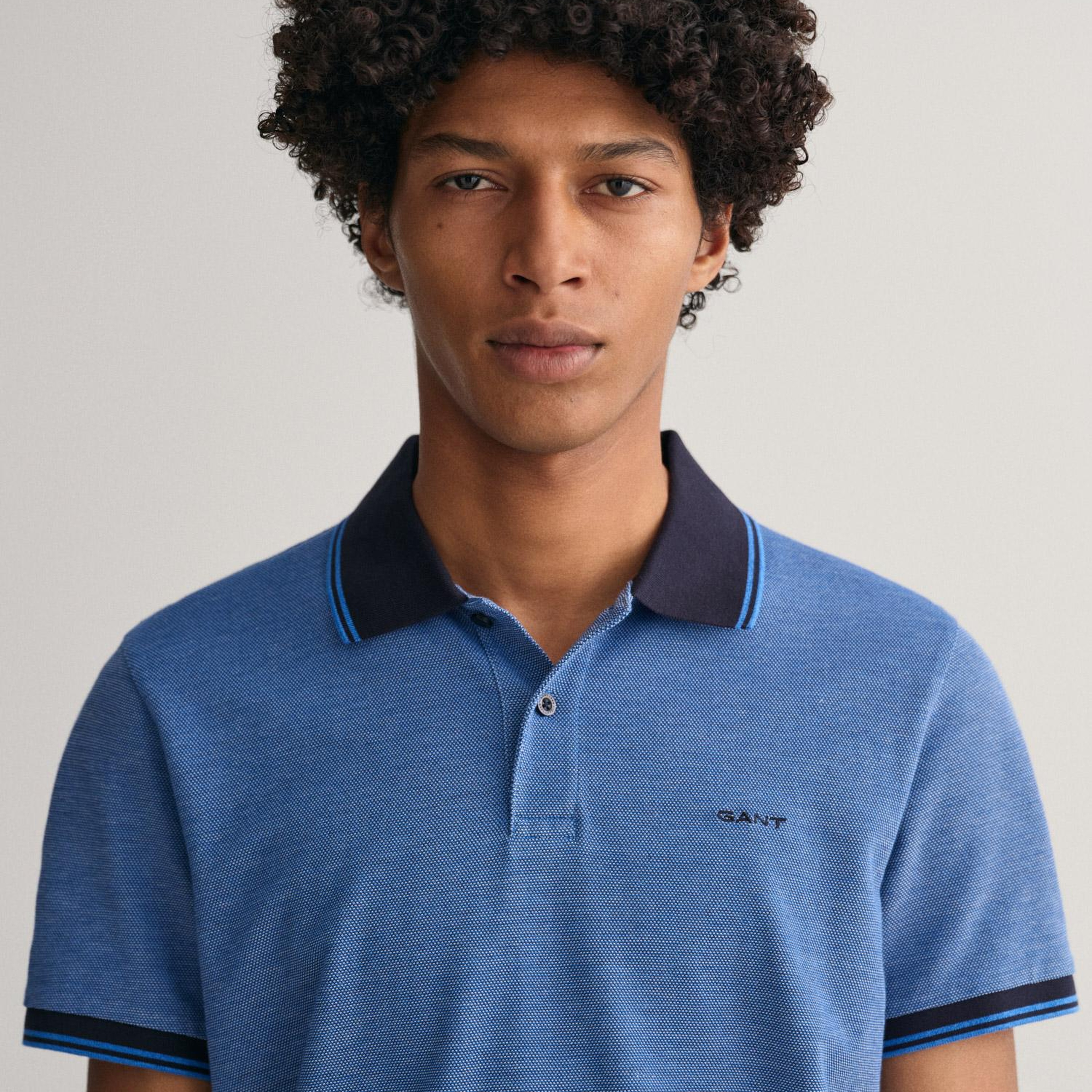 GANT Erkek Mavi Regular Fit Polo