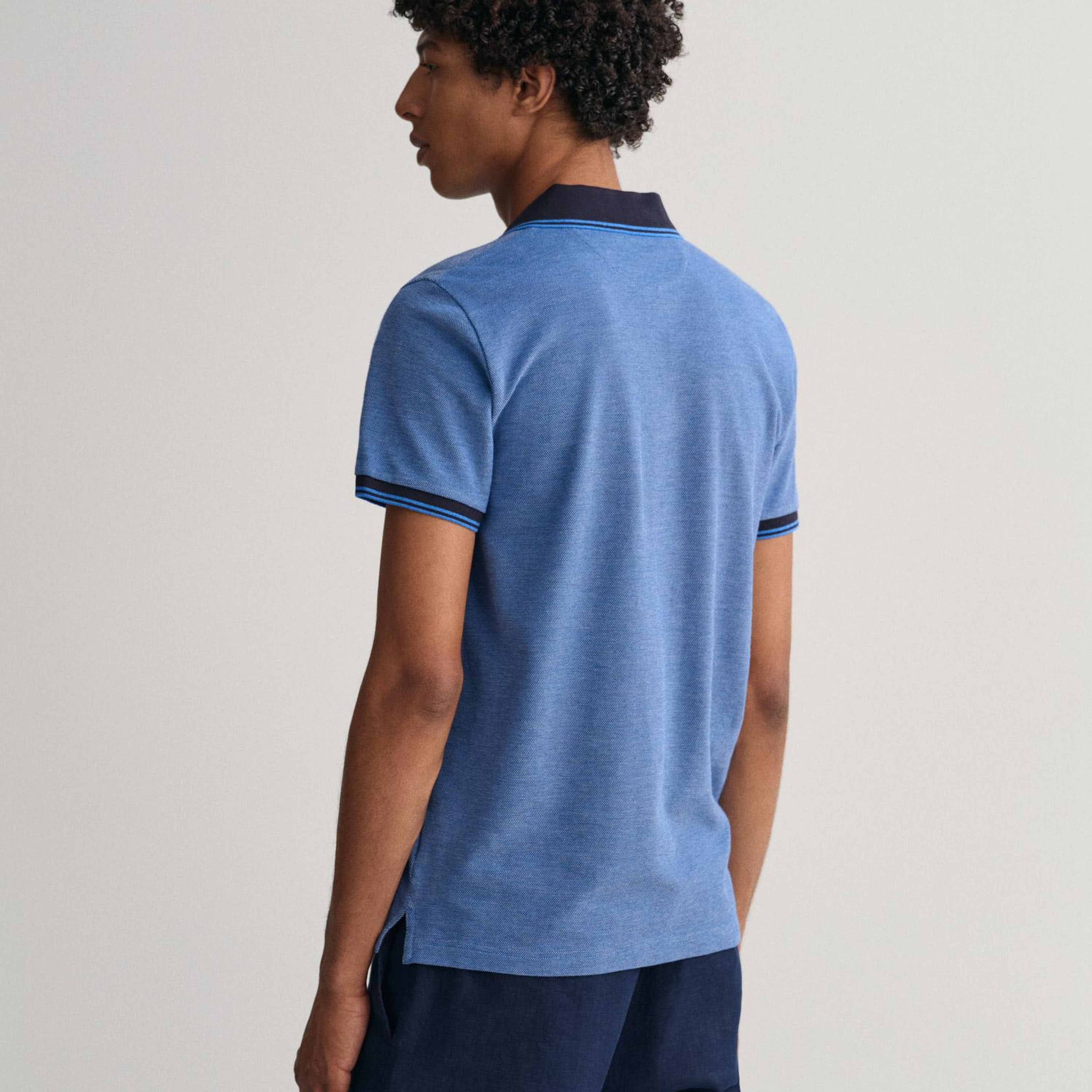 GANT Erkek Mavi Regular Fit Polo