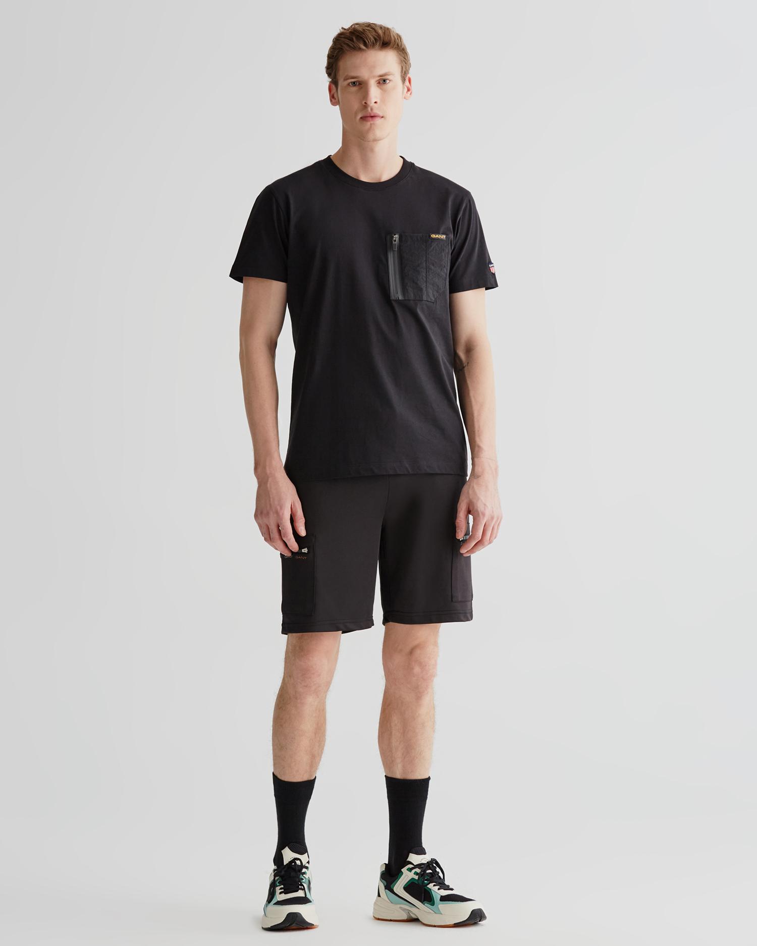 GANT Erkek Siyah Regular Fit Şort