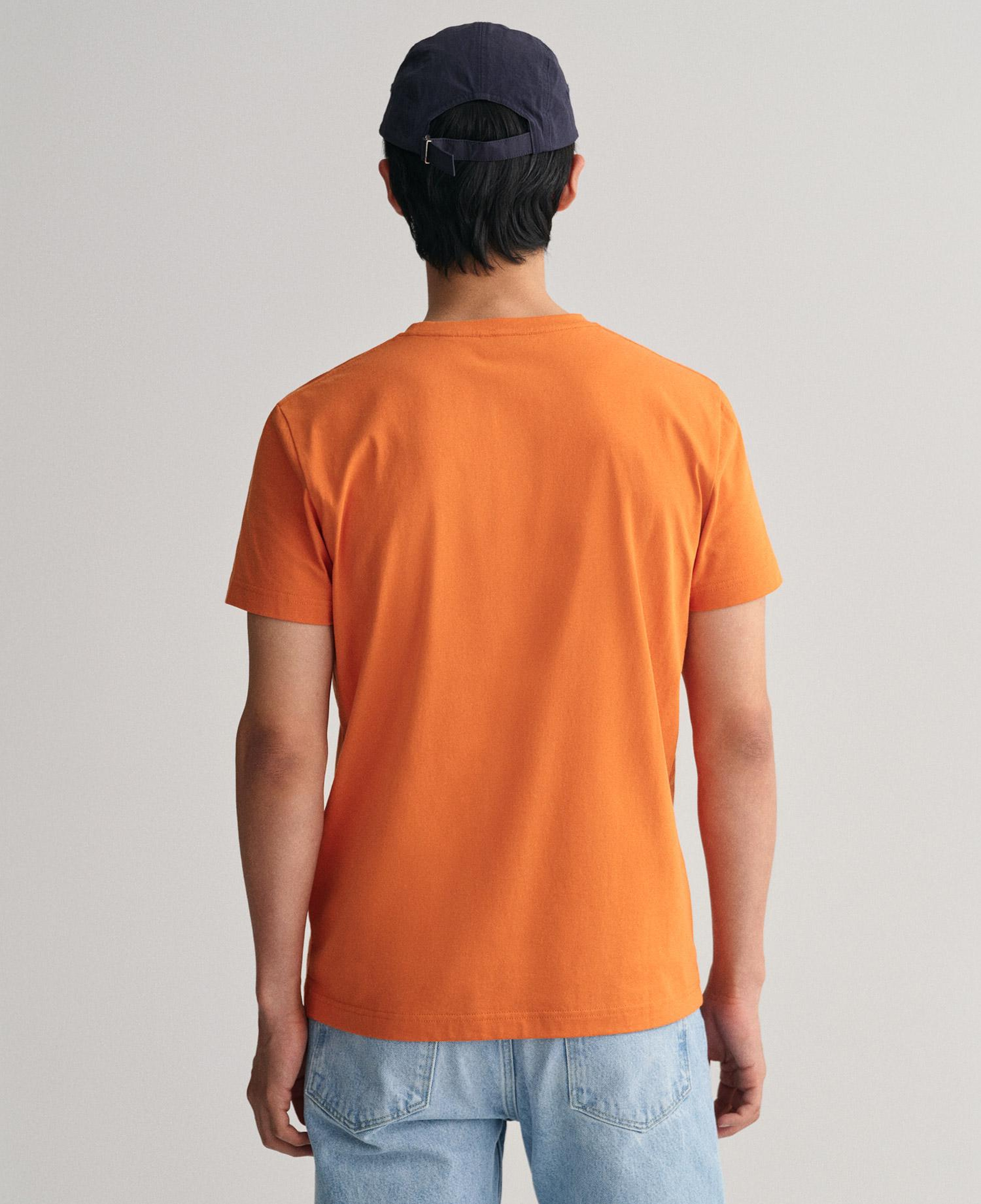 GANT Erkek Turuncu Regular Fit Bisiklet Yaka T-Shirt