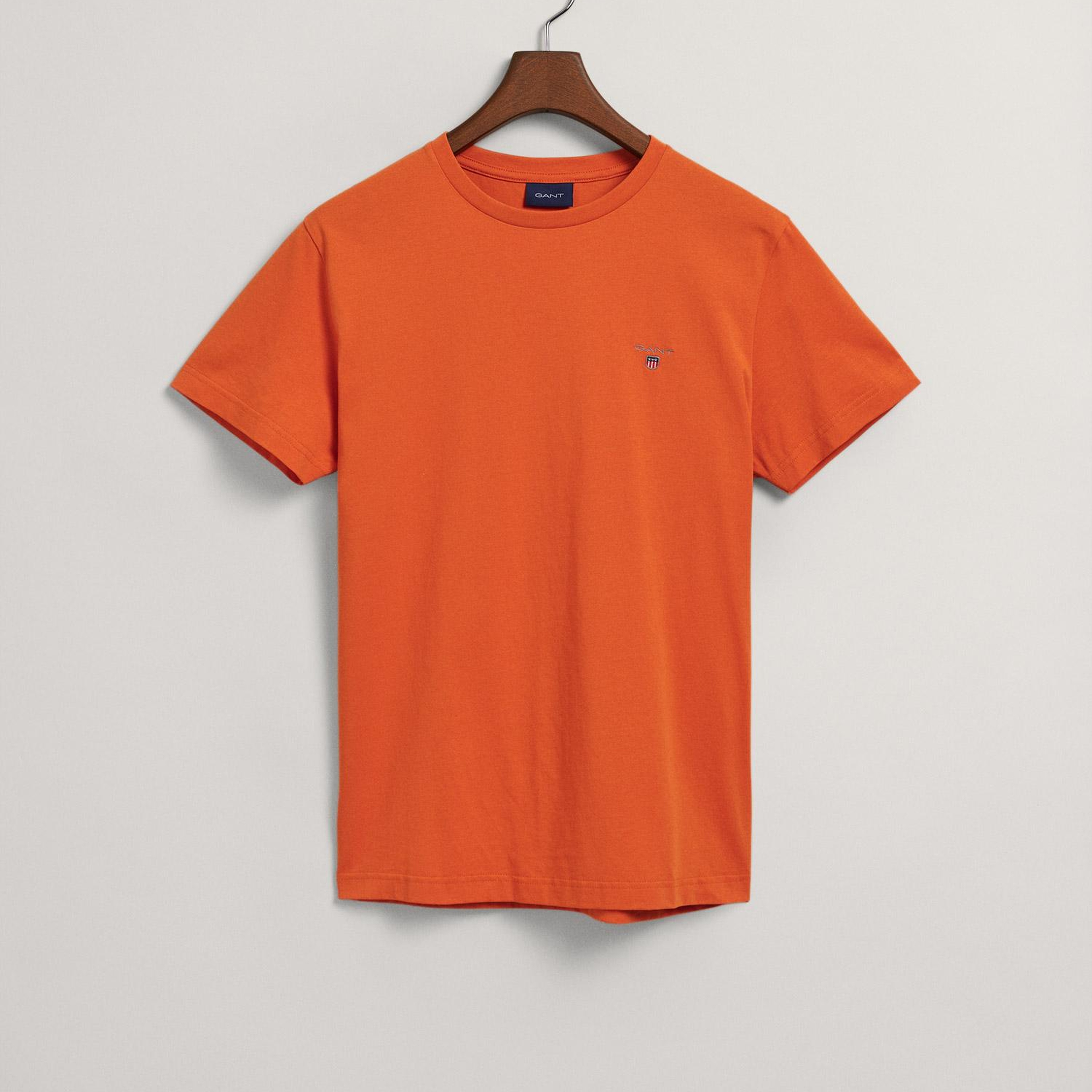 GANT Erkek Turuncu Regular Fit Bisiklet Yaka T-Shirt