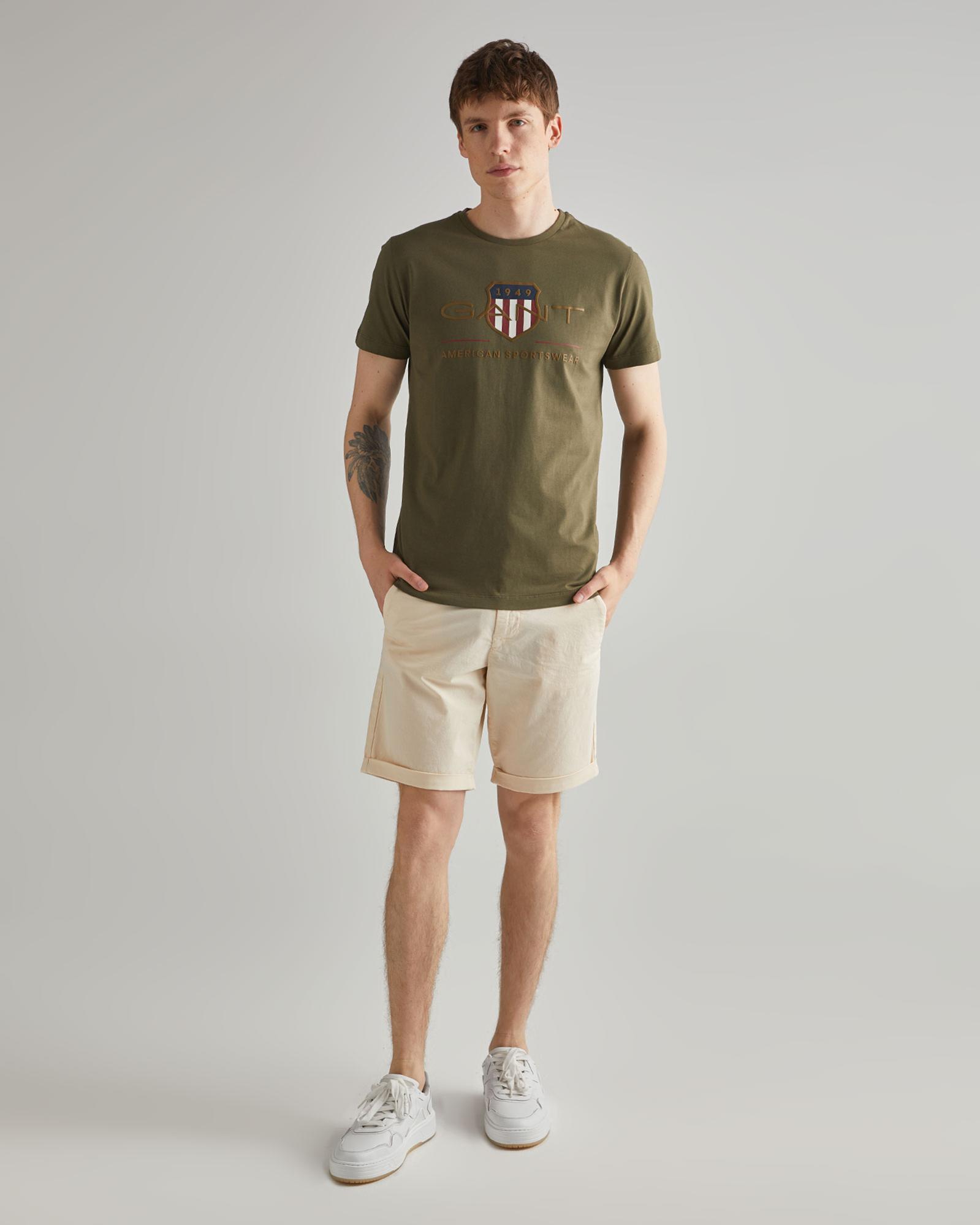 GANT Erkek Krem Regular Fit Şort