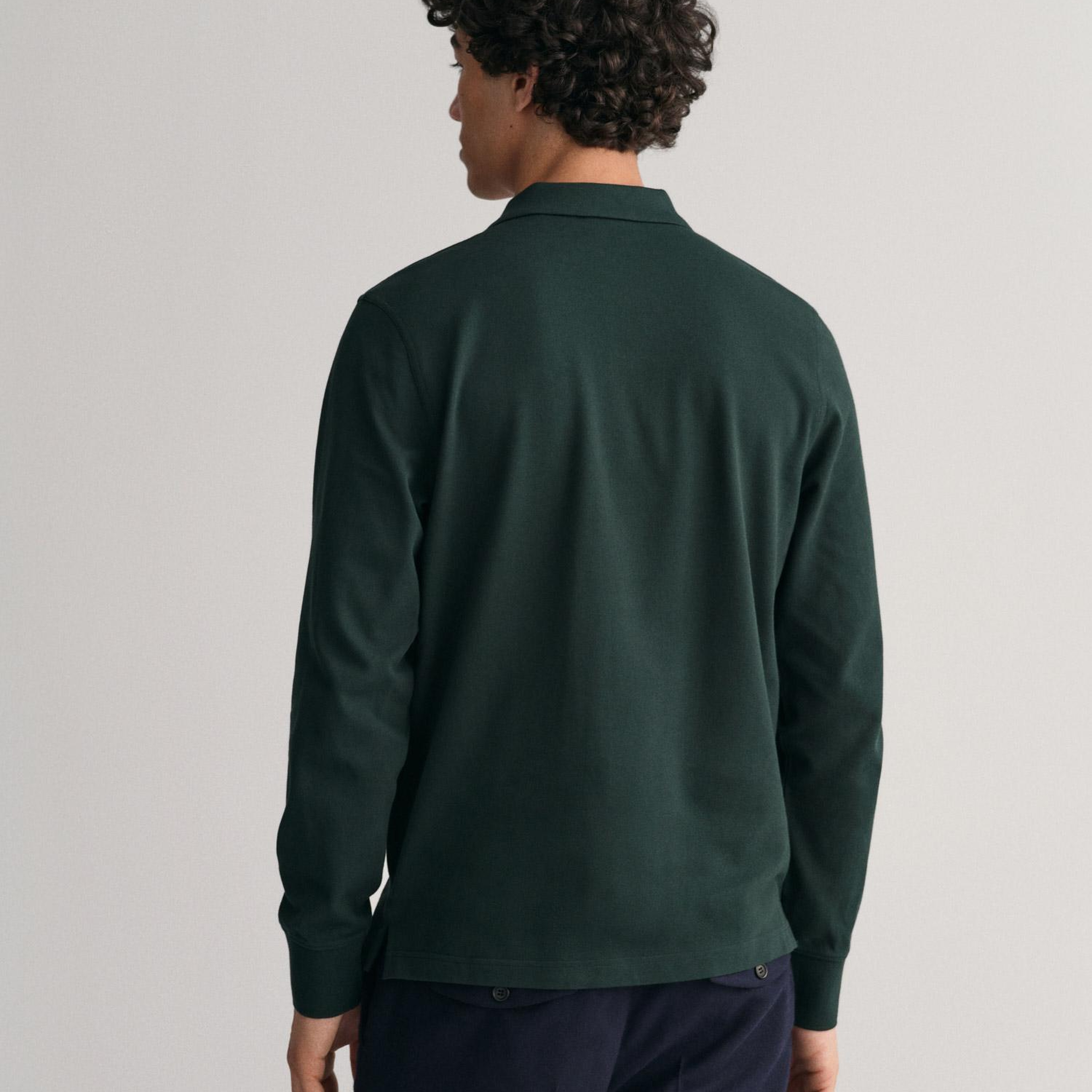 GANT Erkek Yeşil Regular Fit Uzun Kollu Polo