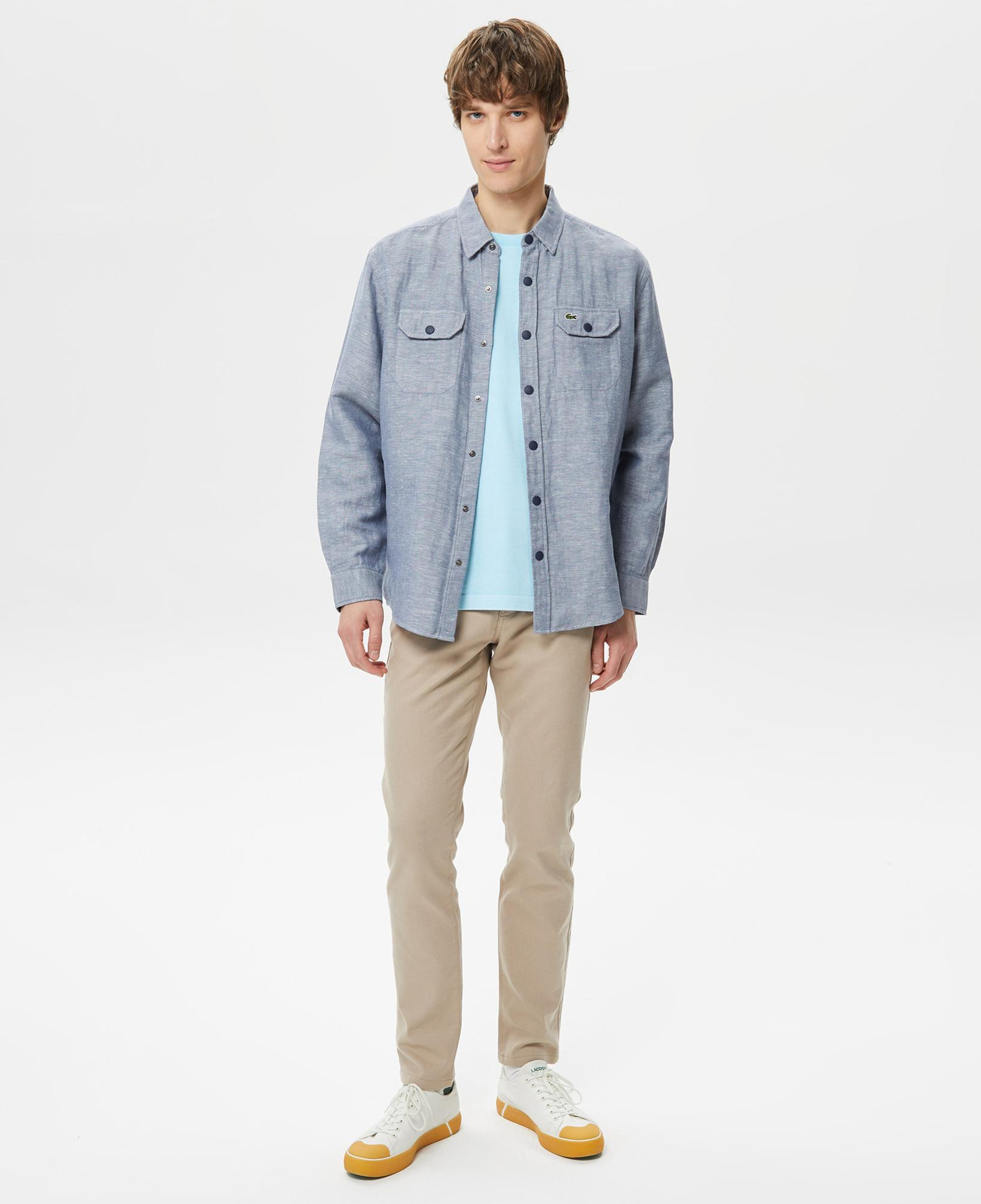 Erkek Relaxed Fit Mavi Gömlek