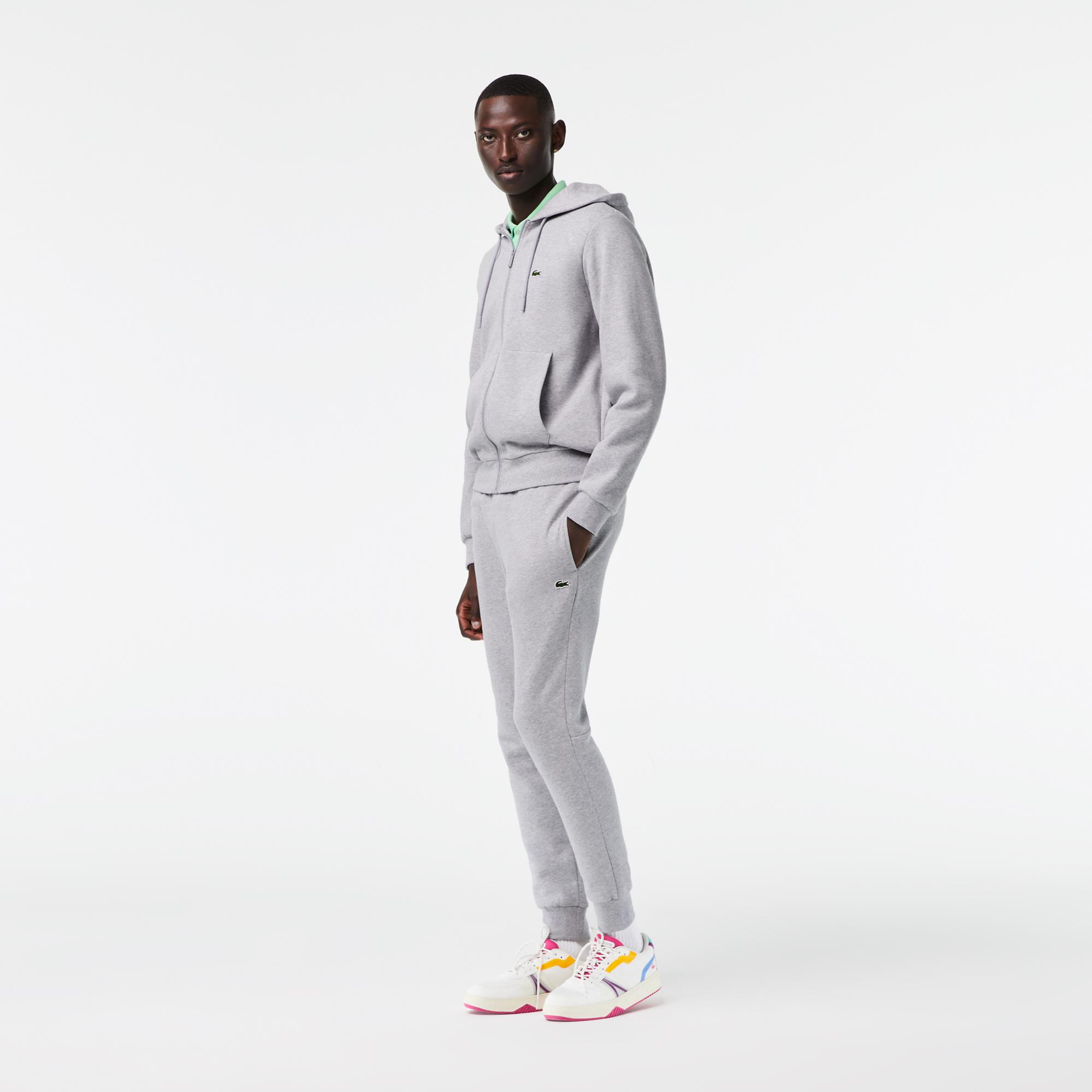 Erkek Classic Fit Kapüşonlu Gri Eşofman Takımı
