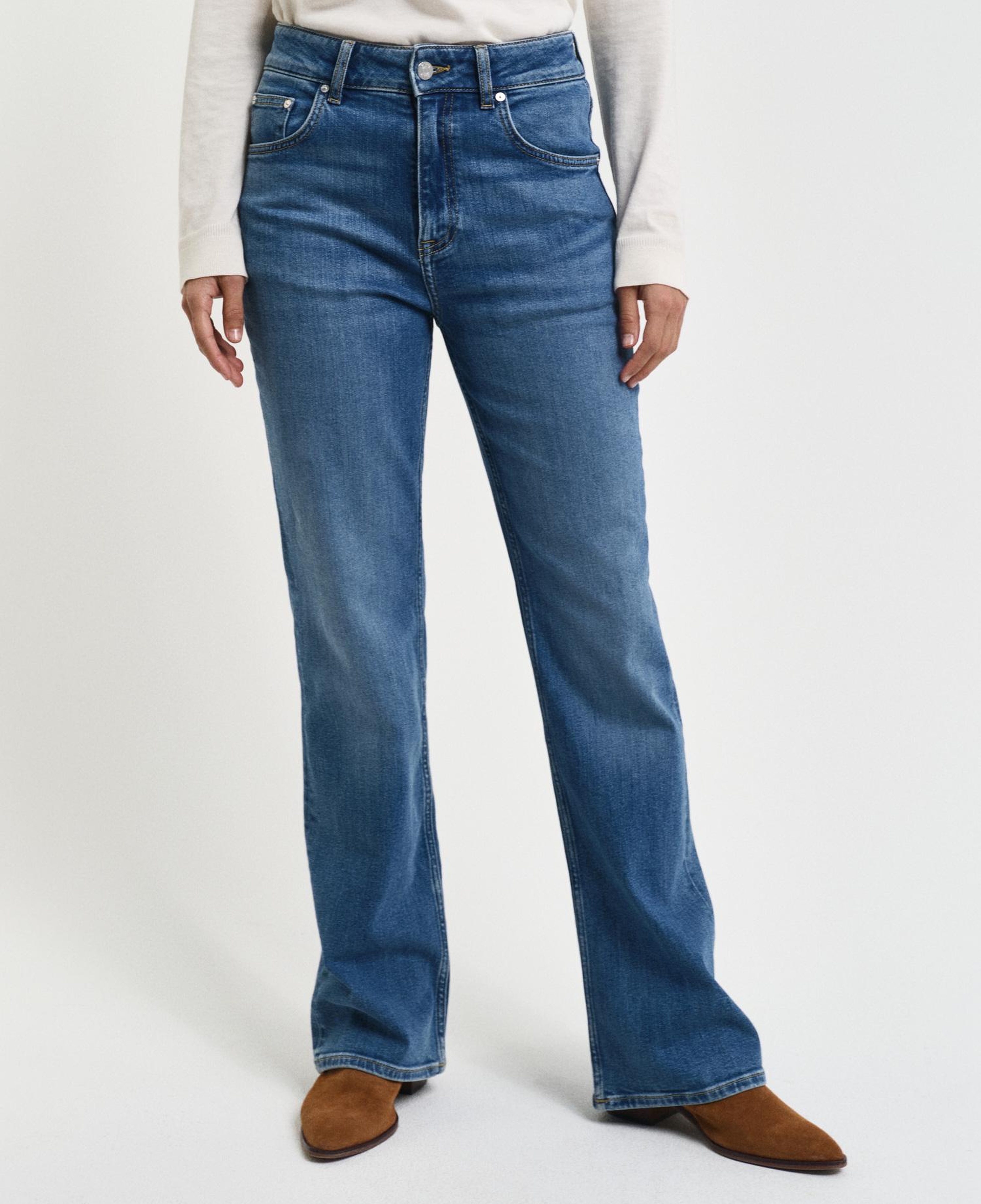 GANT Kadın Mavi Slim Fit Flare Jean