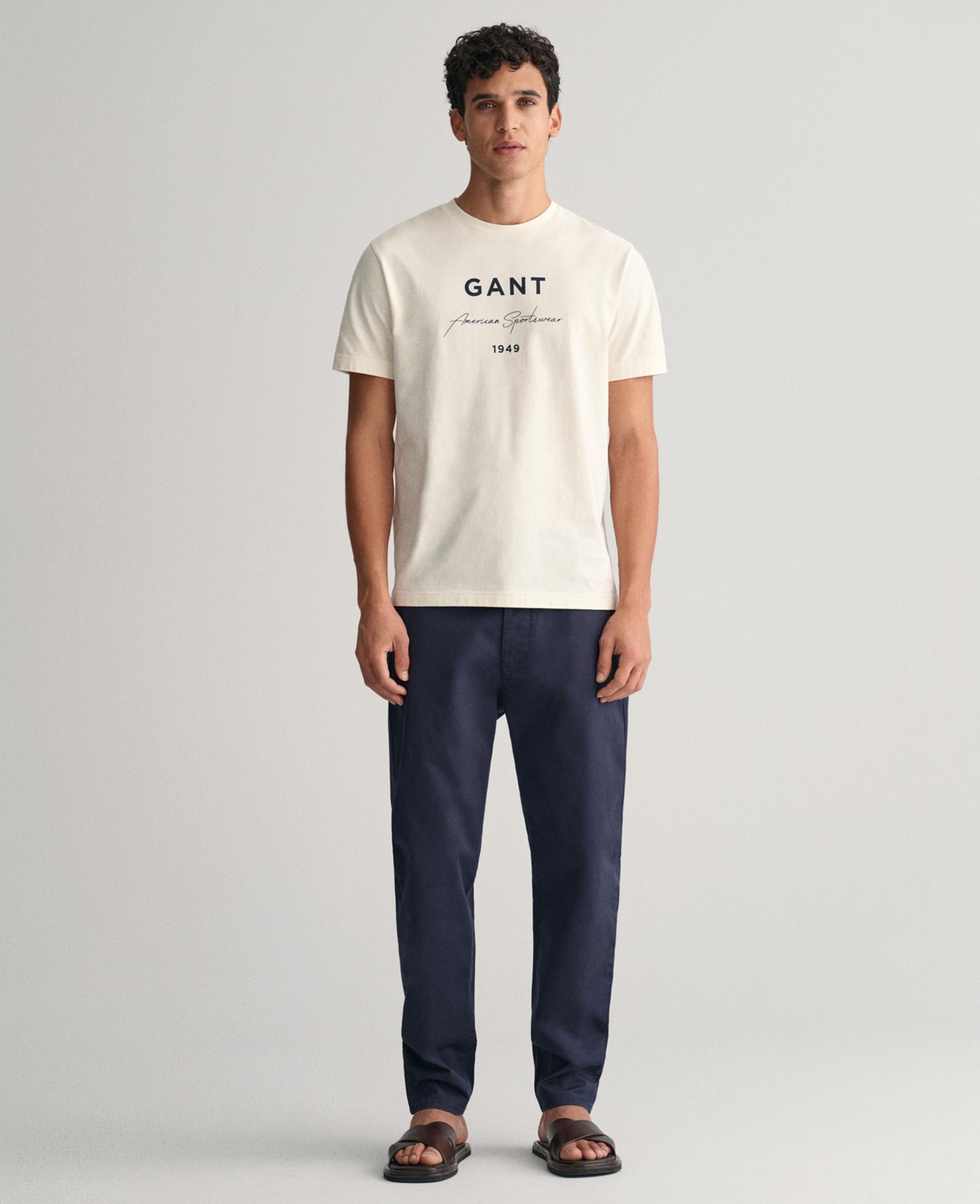 GANT Erkek Lacivert Regular Fit Chino Pantolon