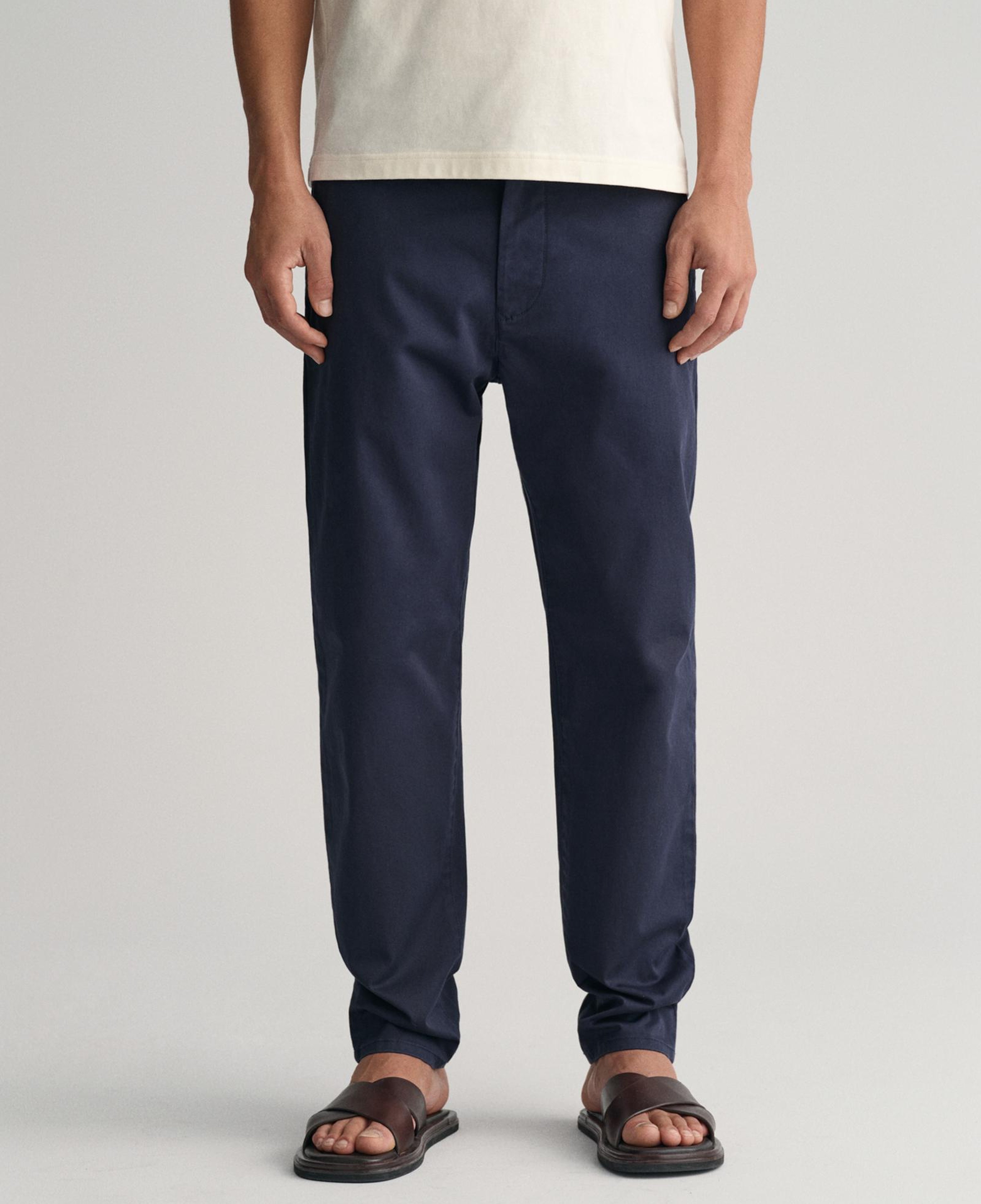 GANT Erkek Lacivert Regular Fit Chino Pantolon