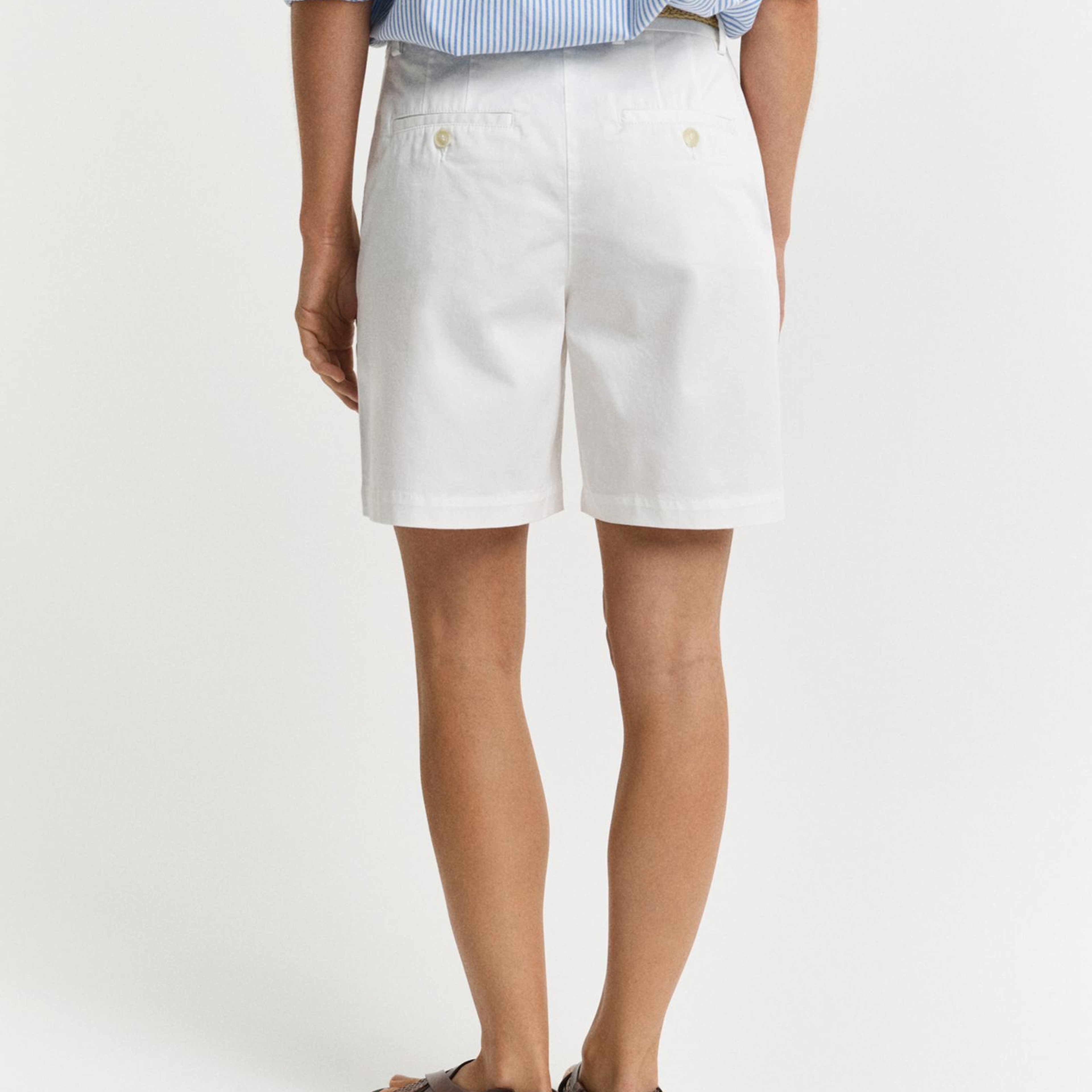 GANT Kadın Beyaz Regular Fit Şort