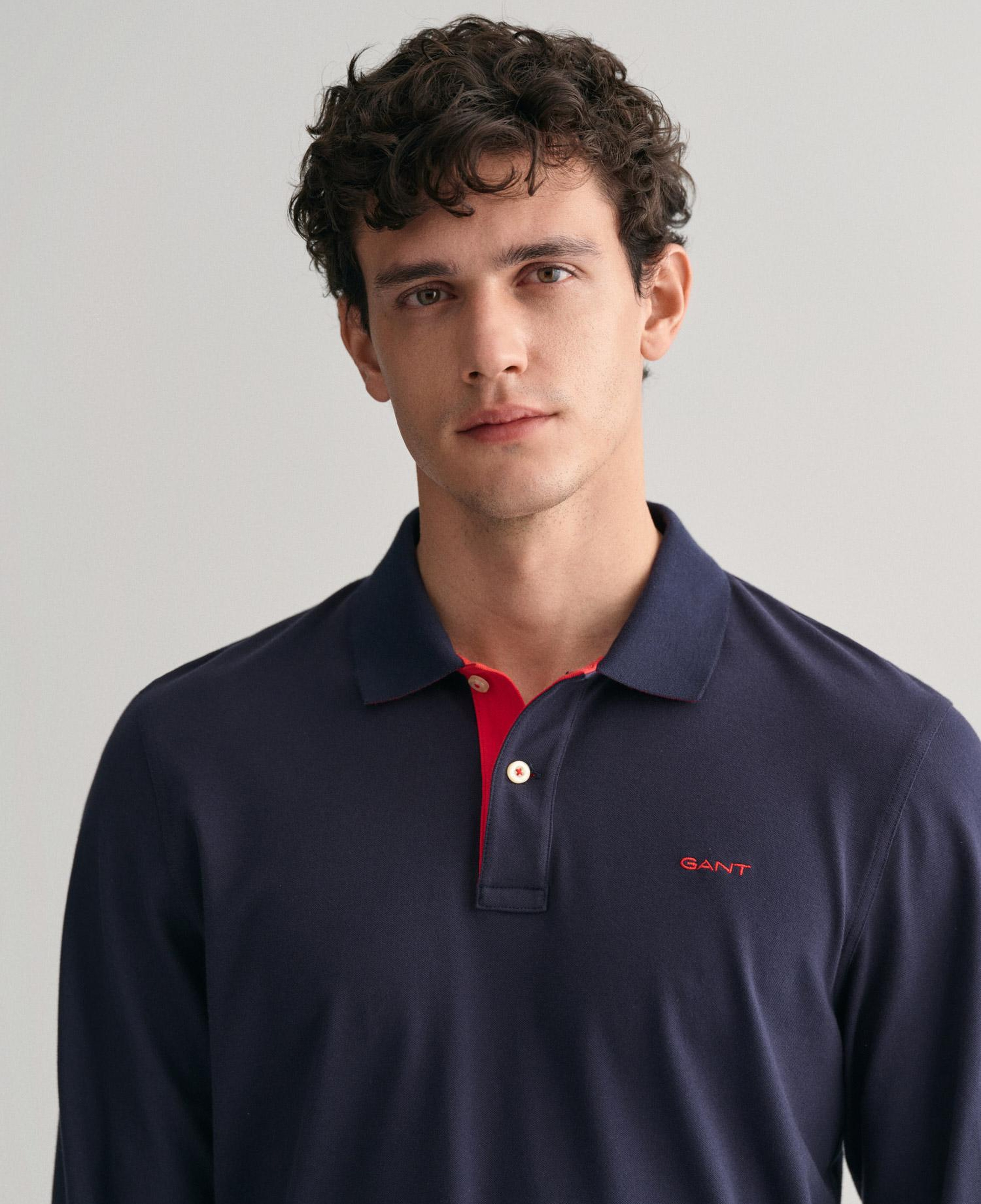 GANT Erkek Lacivert Regular Fit Polo