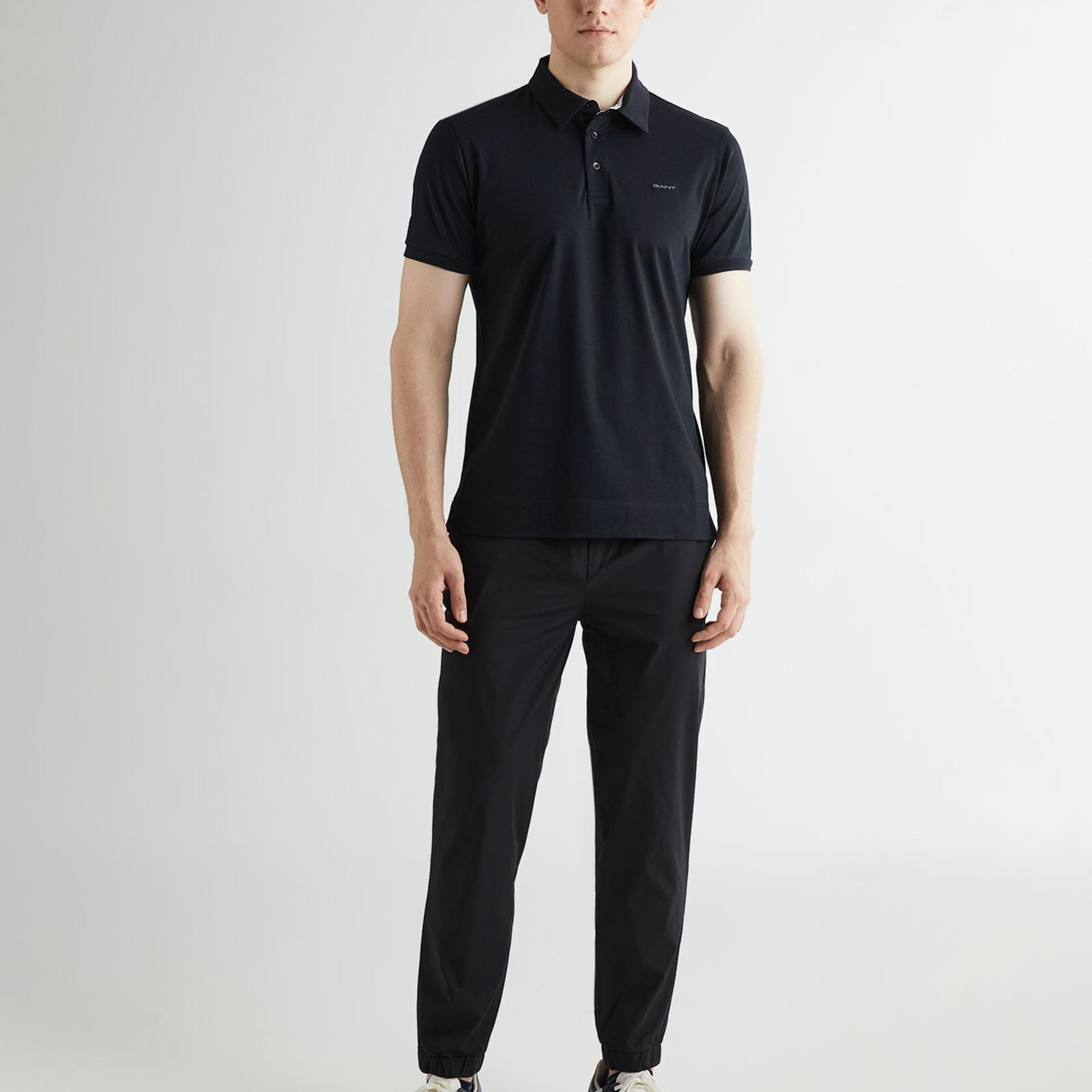 GANT Erkek Siyah Slim Fit Polo