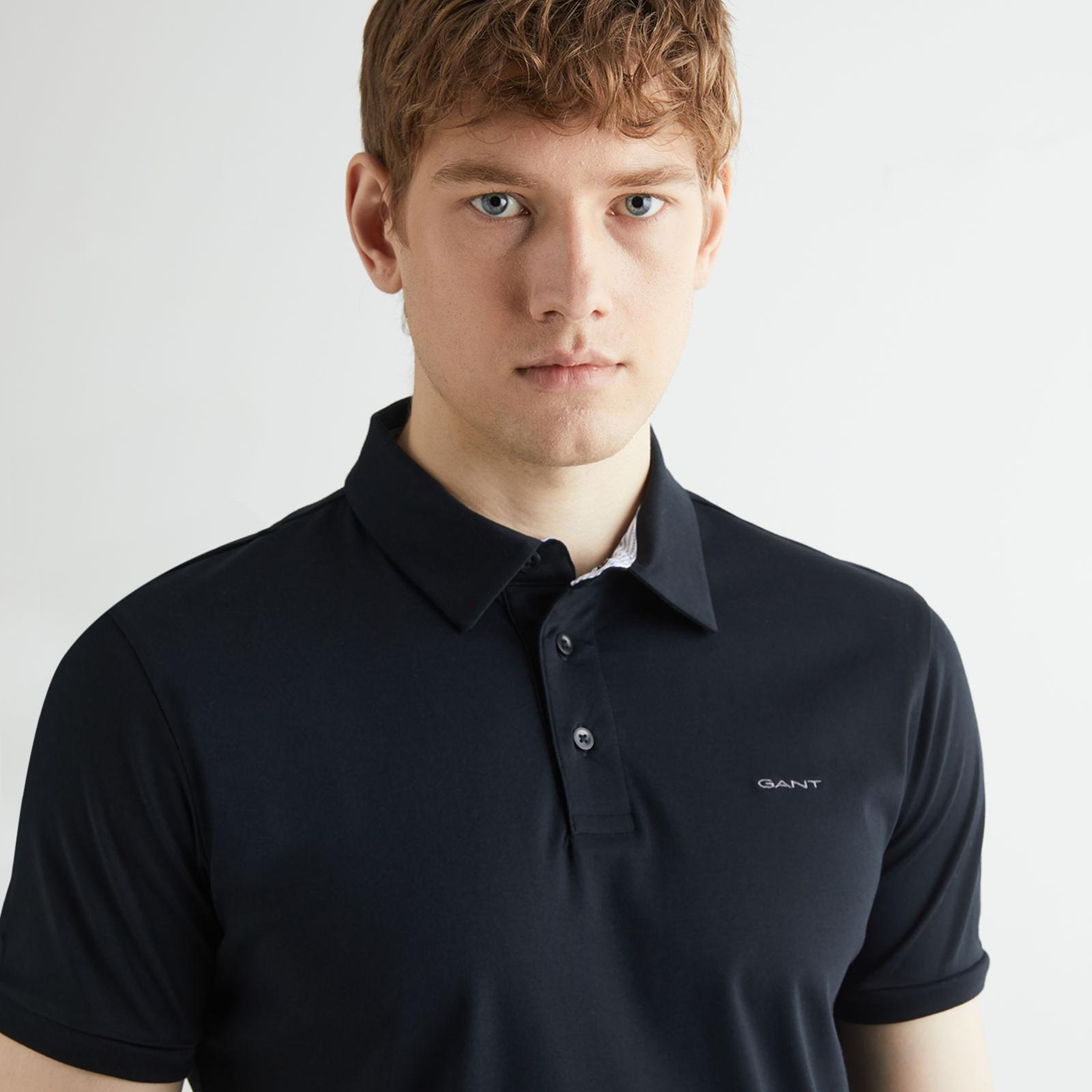GANT Erkek Siyah Slim Fit Polo