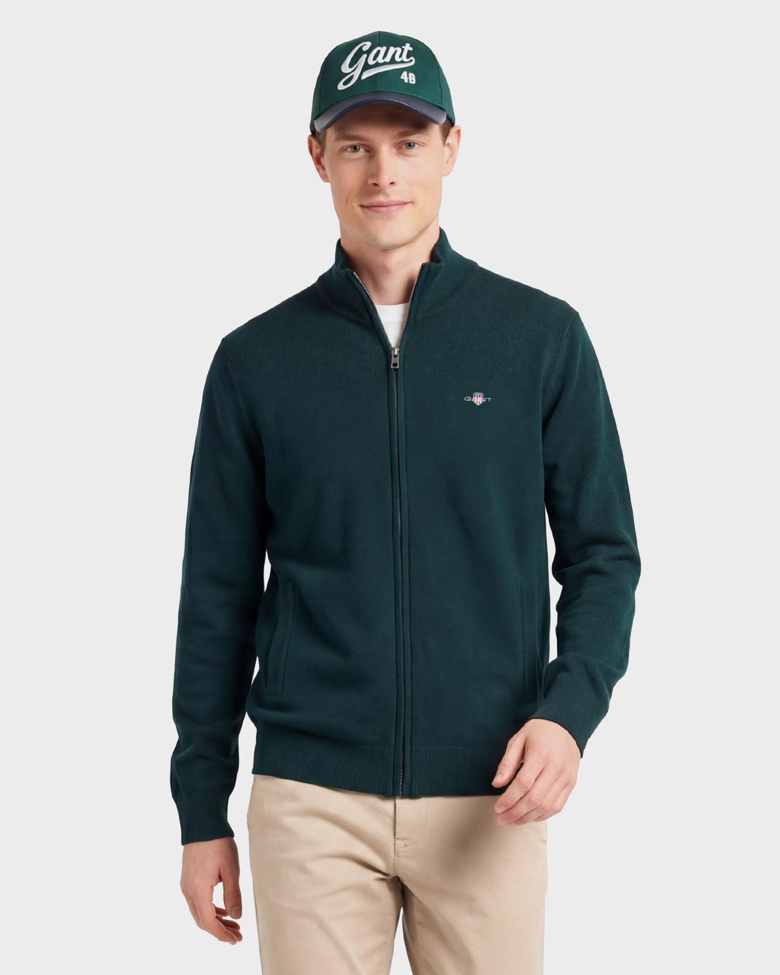 GANT Erkek Yeşil Regular Fit  Yün Hırka