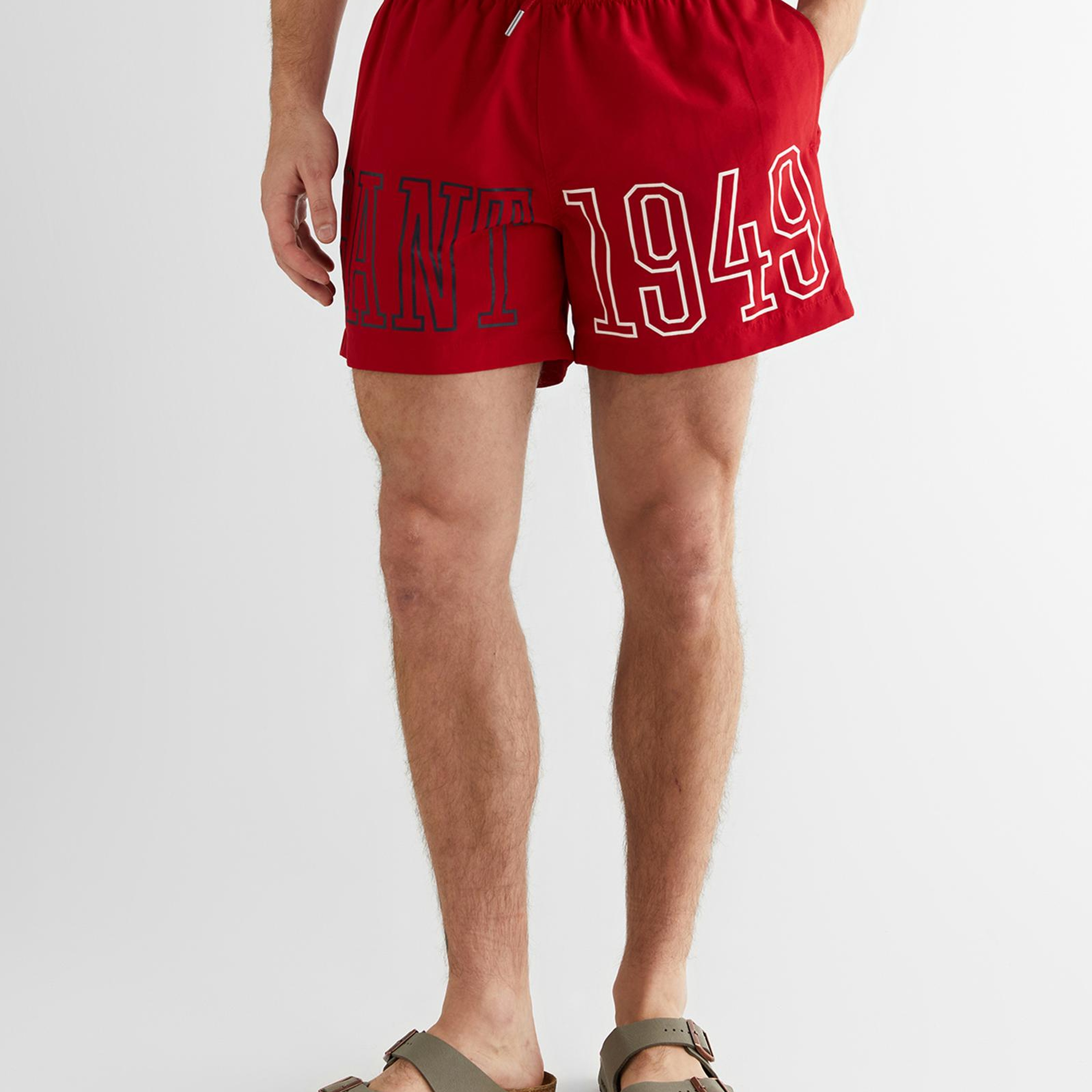 GANT Erkek Kırmızı Regular Fit Logolu Mayo Şort