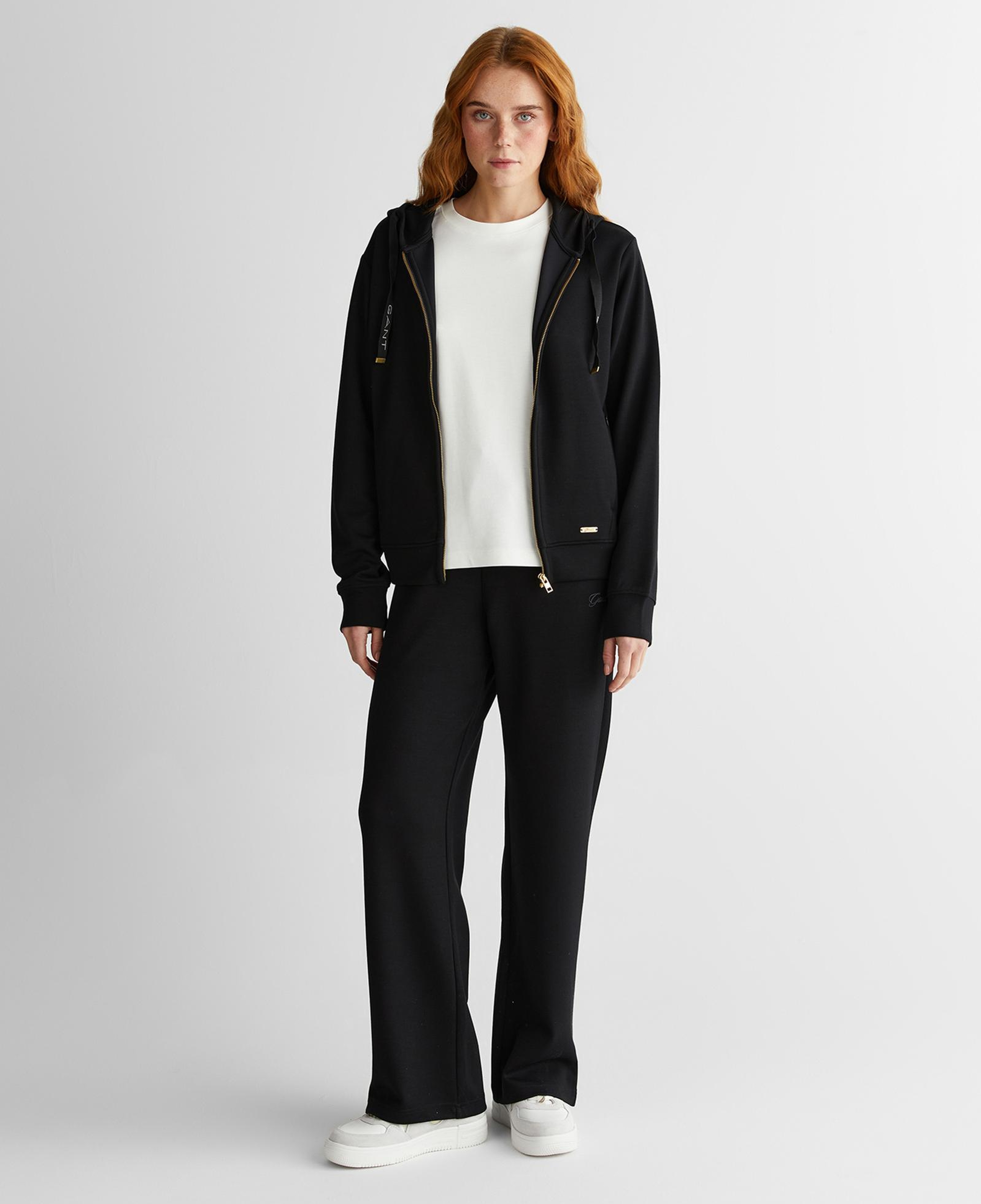 GANT Kadın Siyah Kapüşonlu Sweatshirt