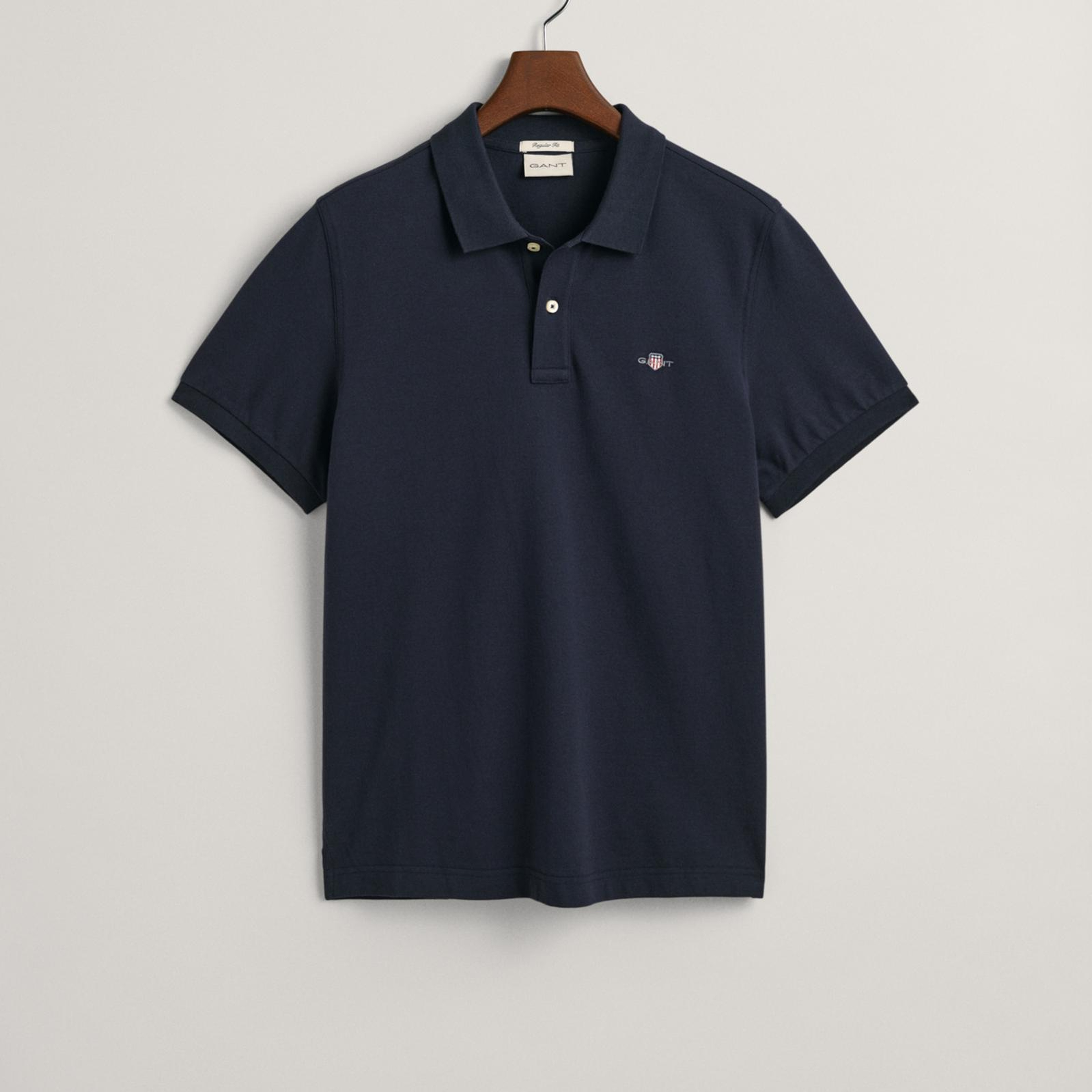 GANT Erkek Lacivert Regular Fit Logolu Polo Yaka T-Shirt