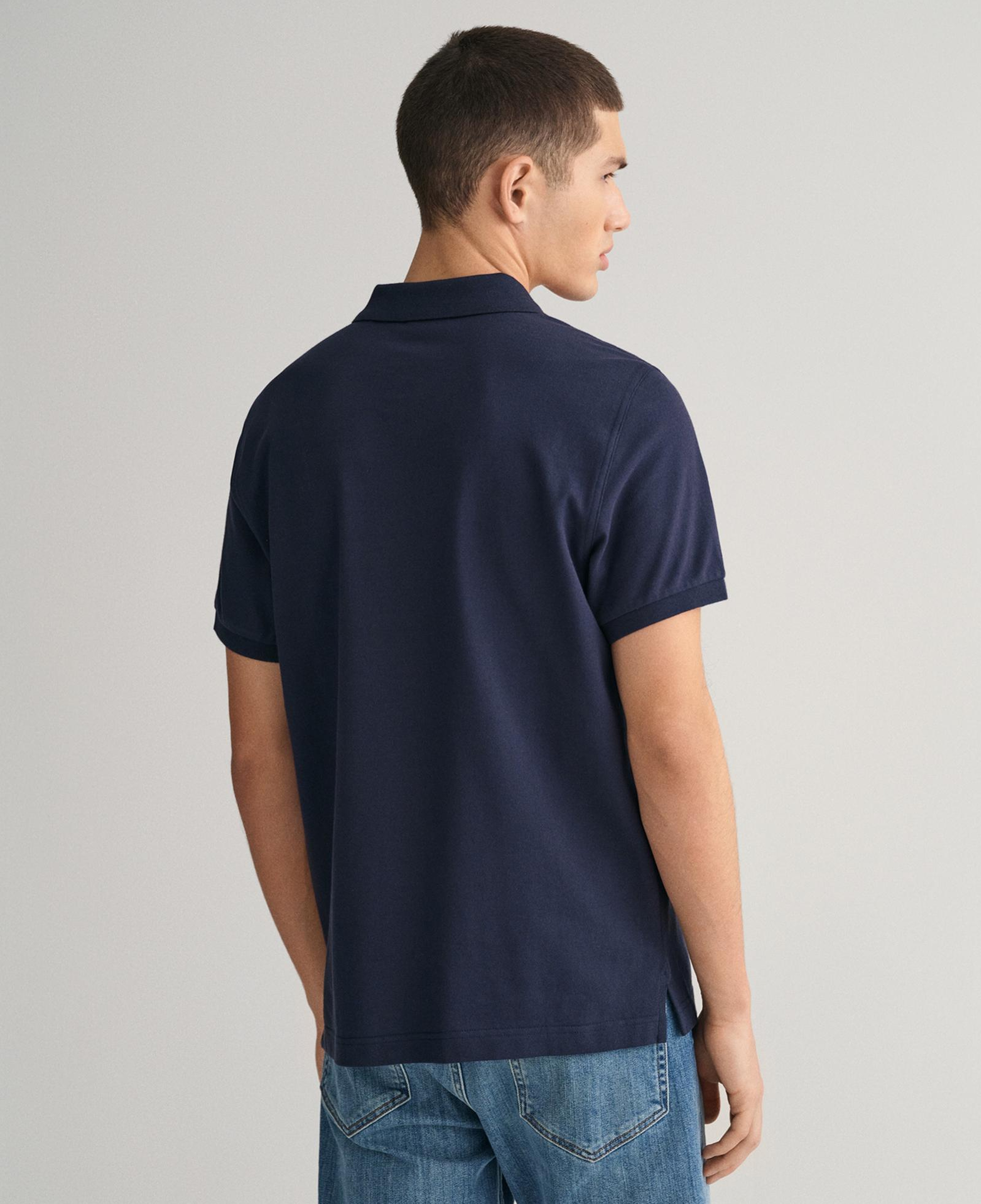 GANT Erkek Lacivert Regular Fit Logolu Polo Yaka T-Shirt