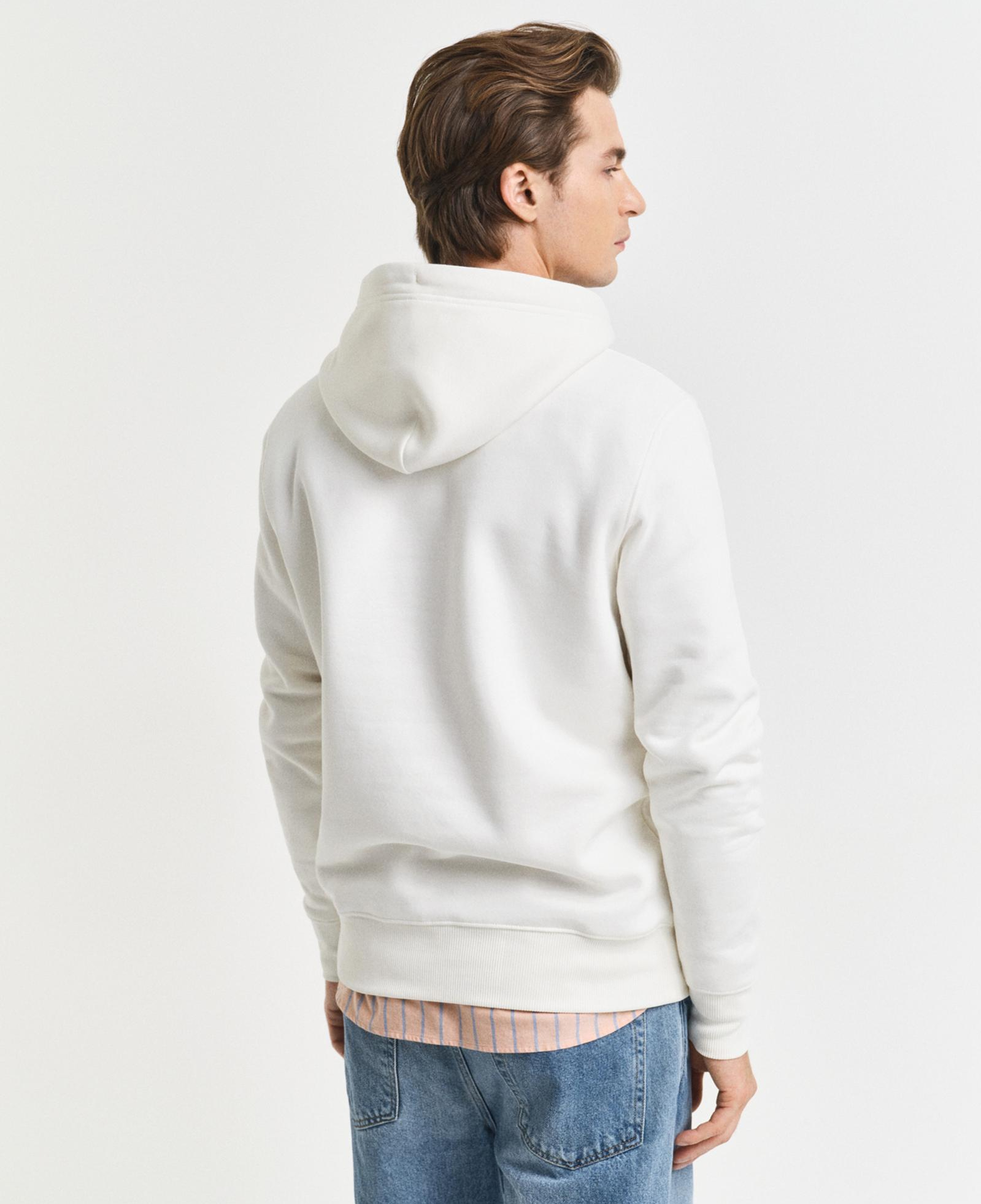 GANT Erkek Krem Regular Fit Kapüşonlu Sweatshirt