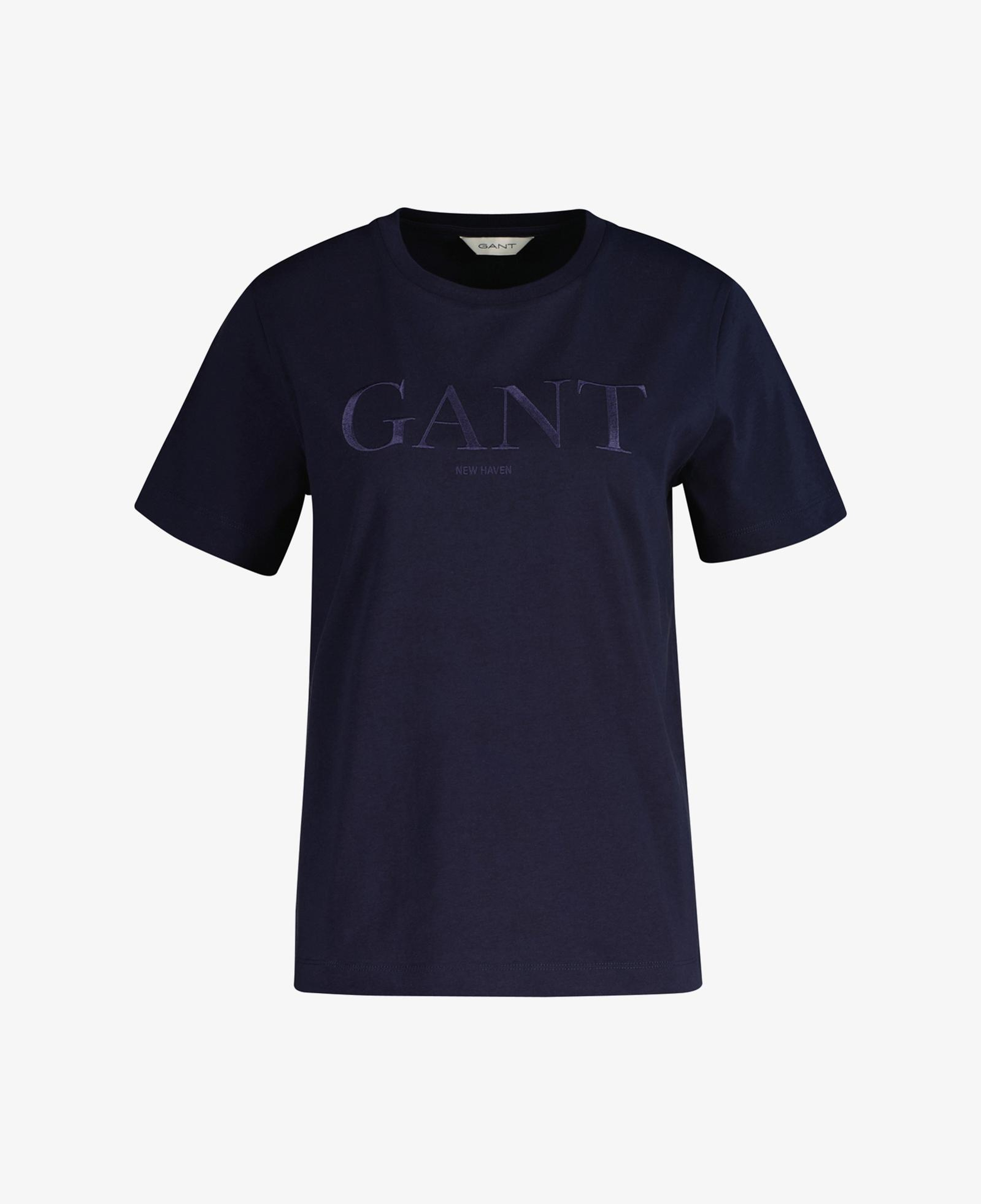 GANT Kadın Lacivert Bisiklet Yaka Regular Fit T-Shirt