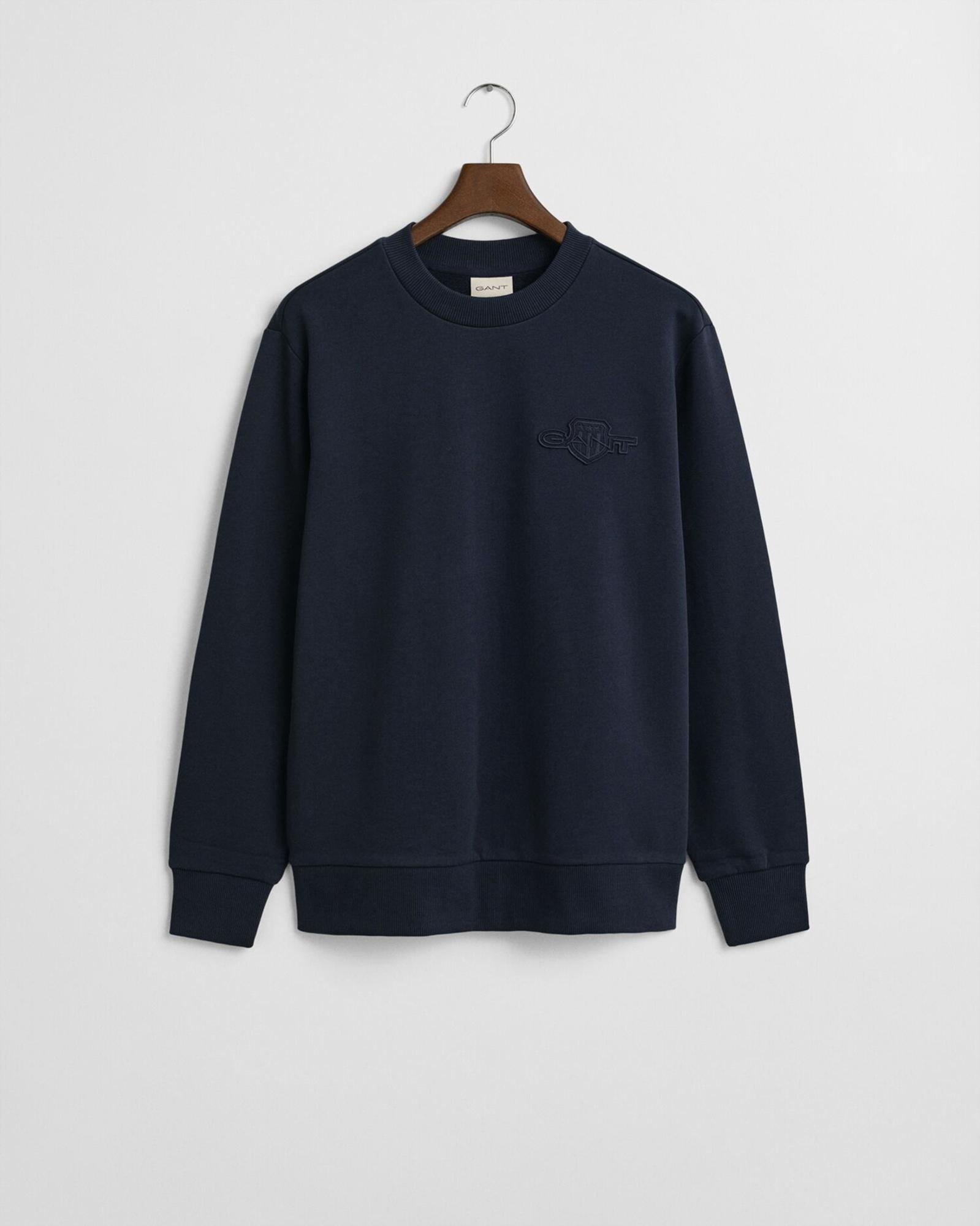 GANT Erkek Lacivert Regular Fit Sweatshirt