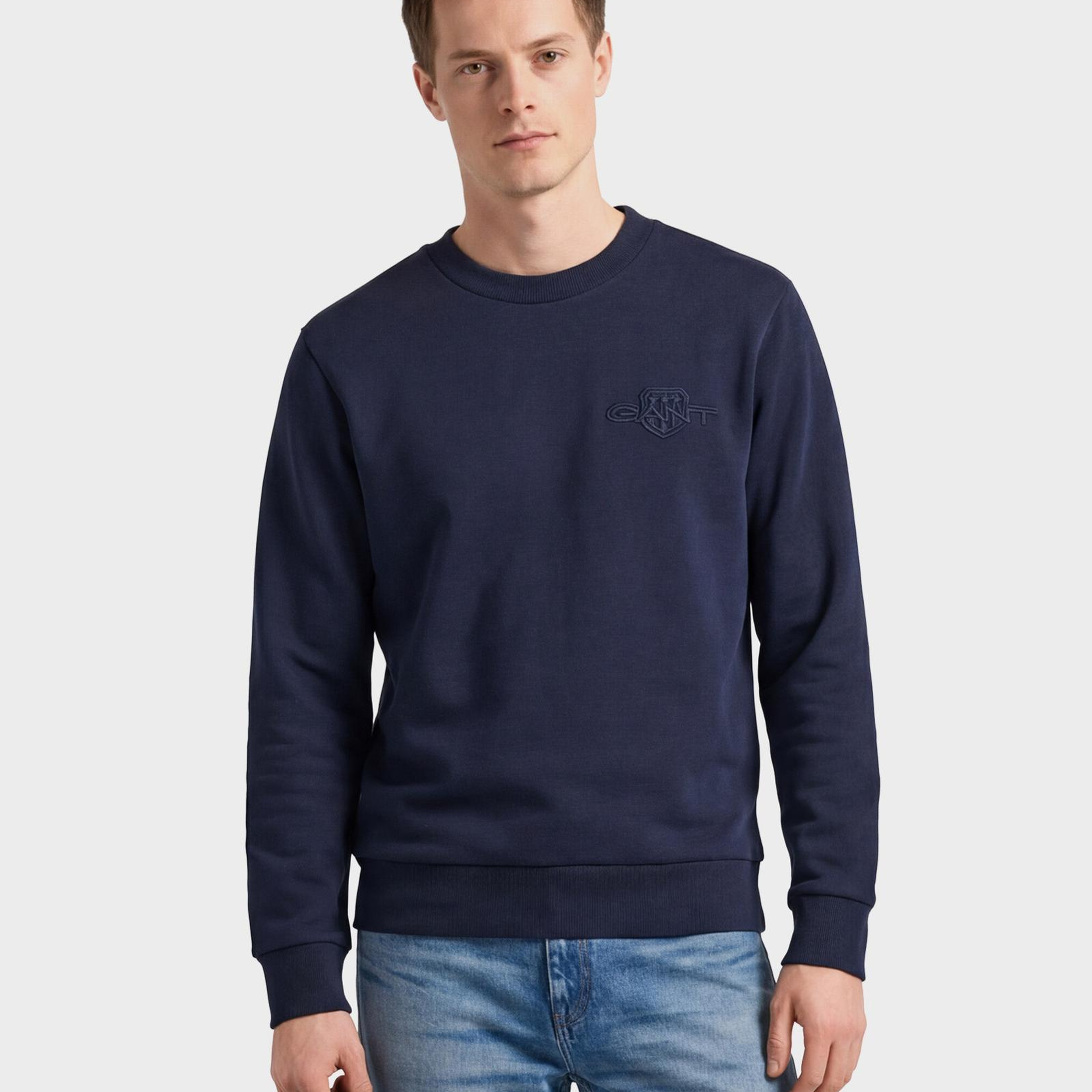 GANT Erkek Lacivert Regular Fit Sweatshirt