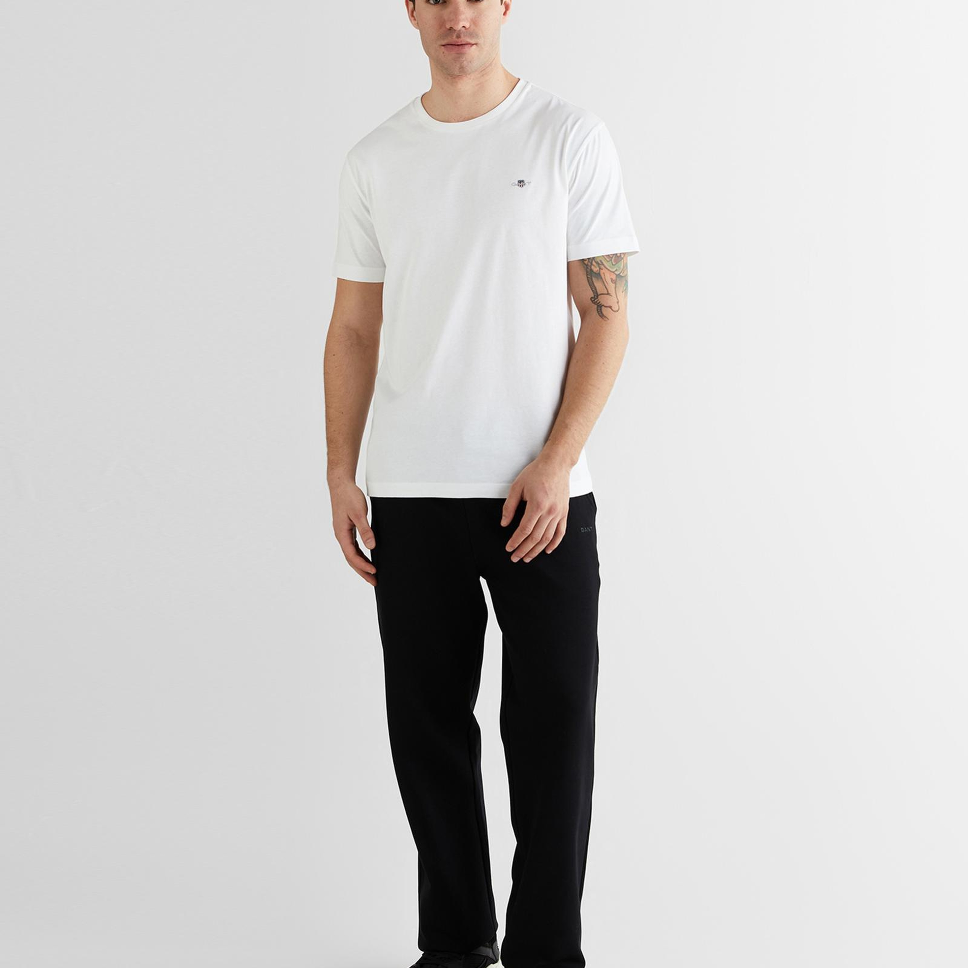 GANT Erkek Siyah Regular Fit Baskılı Eşofman Altı