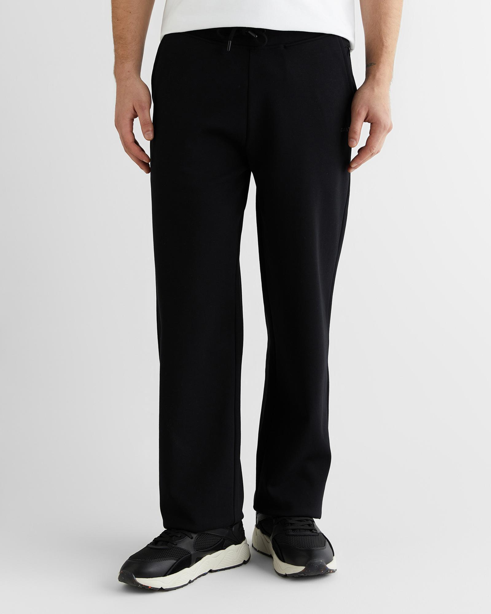 GANT Erkek Siyah Regular Fit Baskılı Eşofman Altı