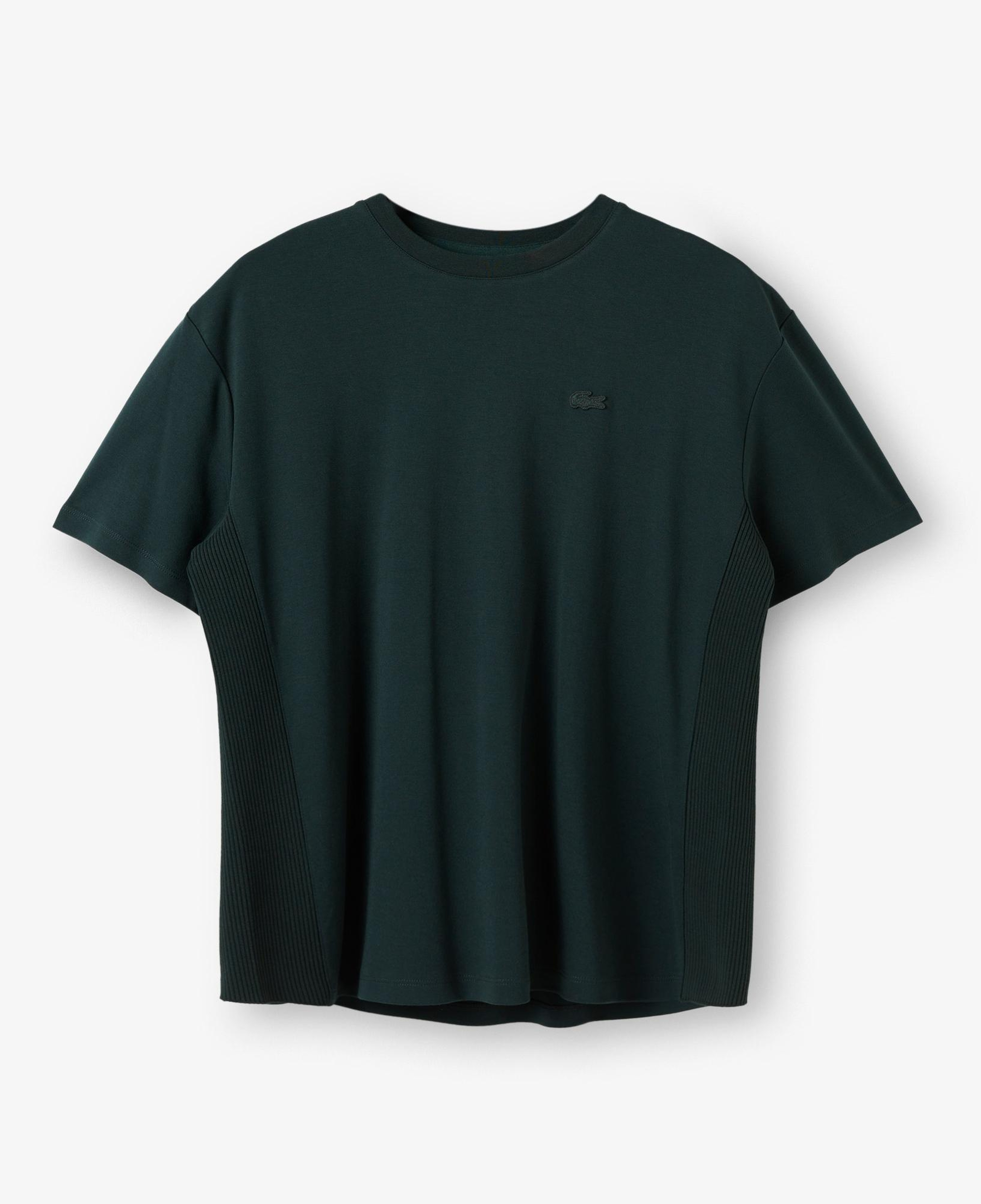 Kadın Relaxed Fit Bisiklet Yaka Koyu Yeşil T-Shirt