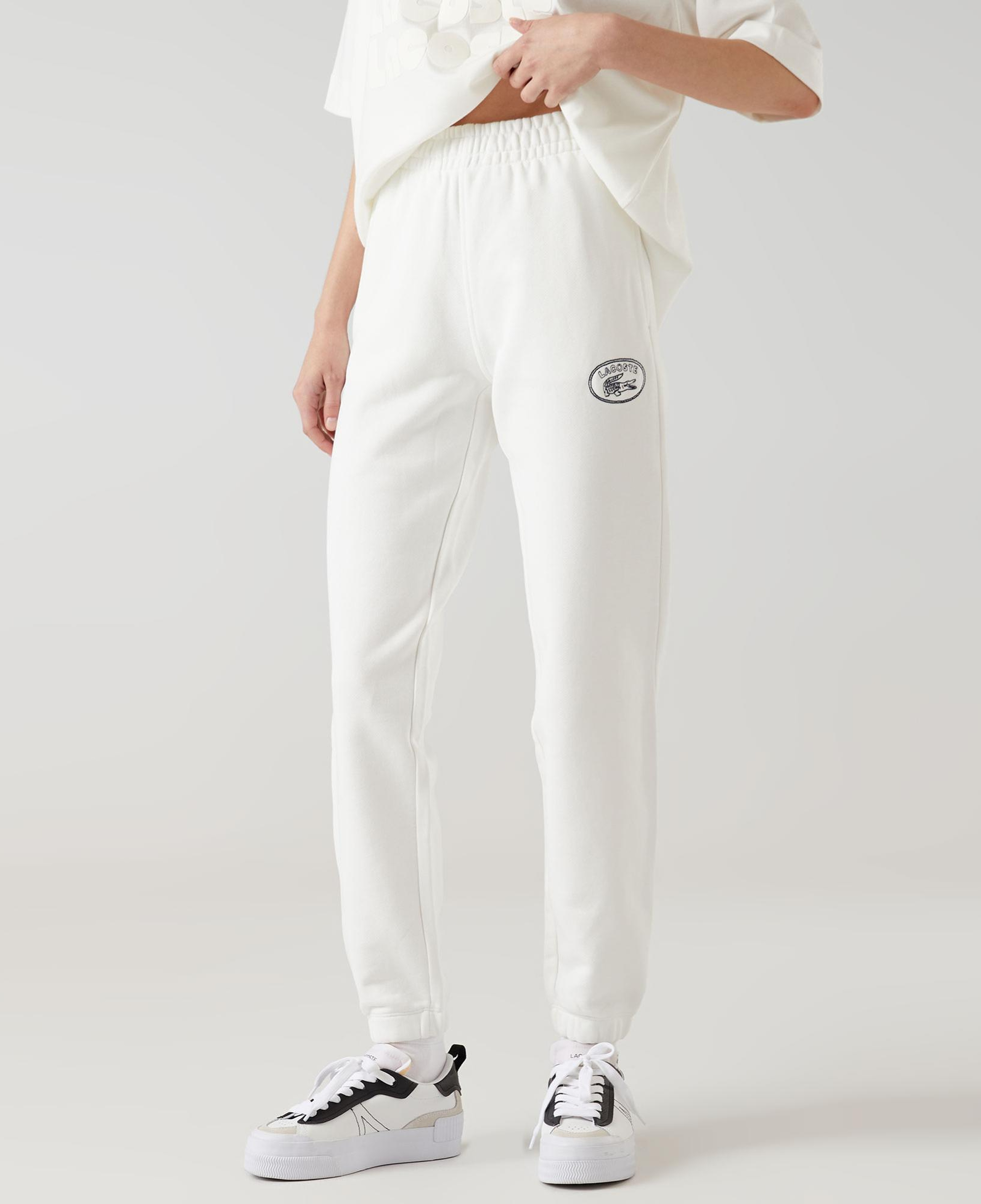 Lacoste Embroidered Kadın Beyaz Eşofman Altı