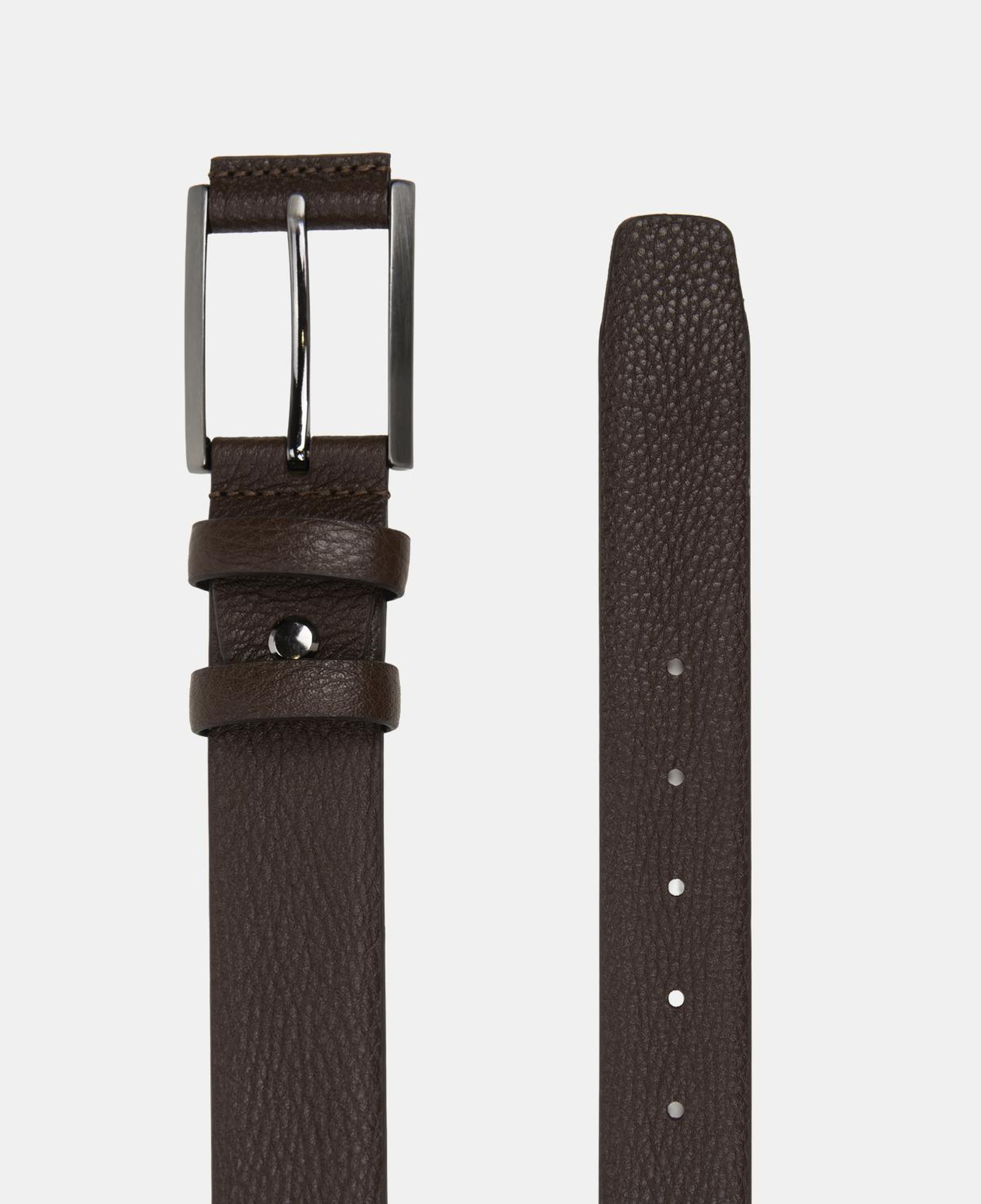 Erkek Kahve Dokulu Deri Spor Kemer