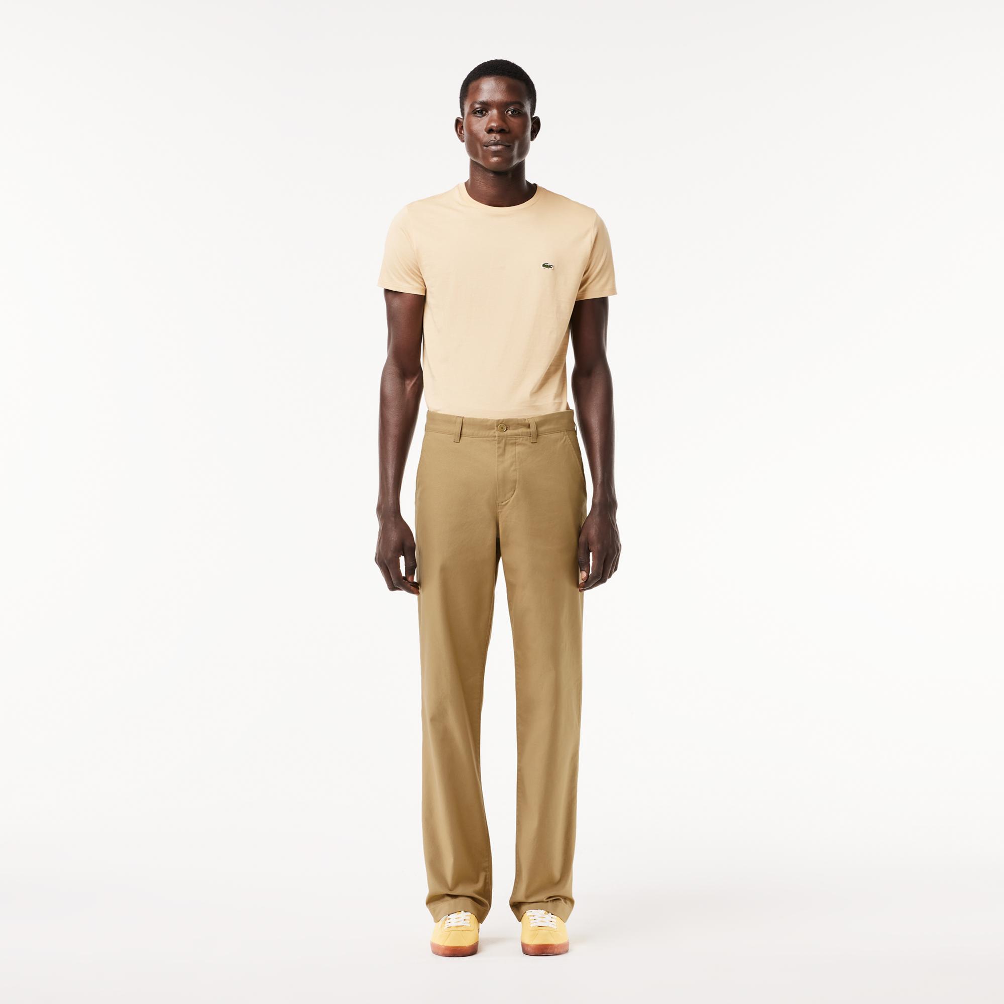 Erkek Straight Fit Chino Bej Pantolon