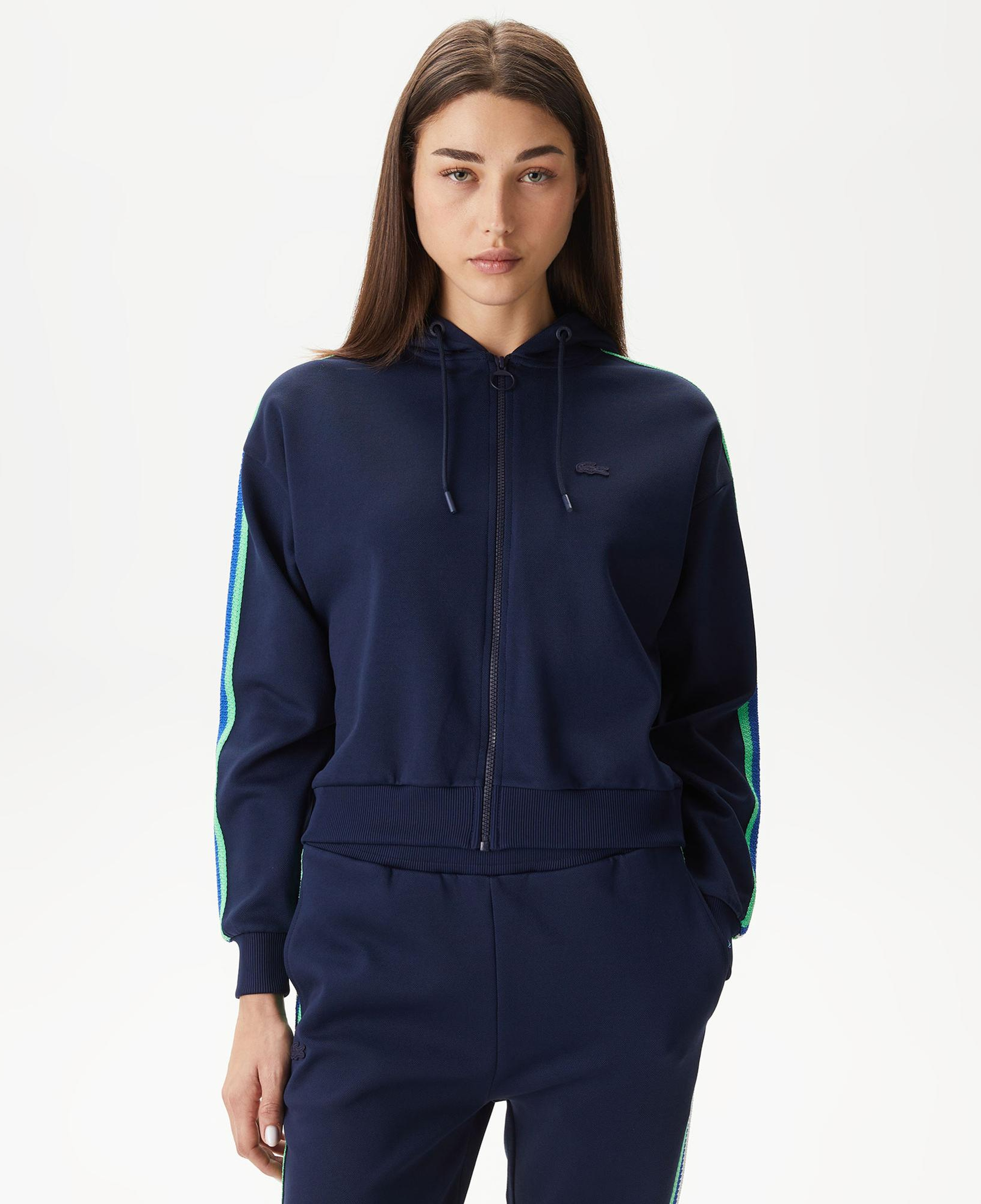 Kadın Relaxed Fit Kapüşonlu Lacivert Sweatshirt