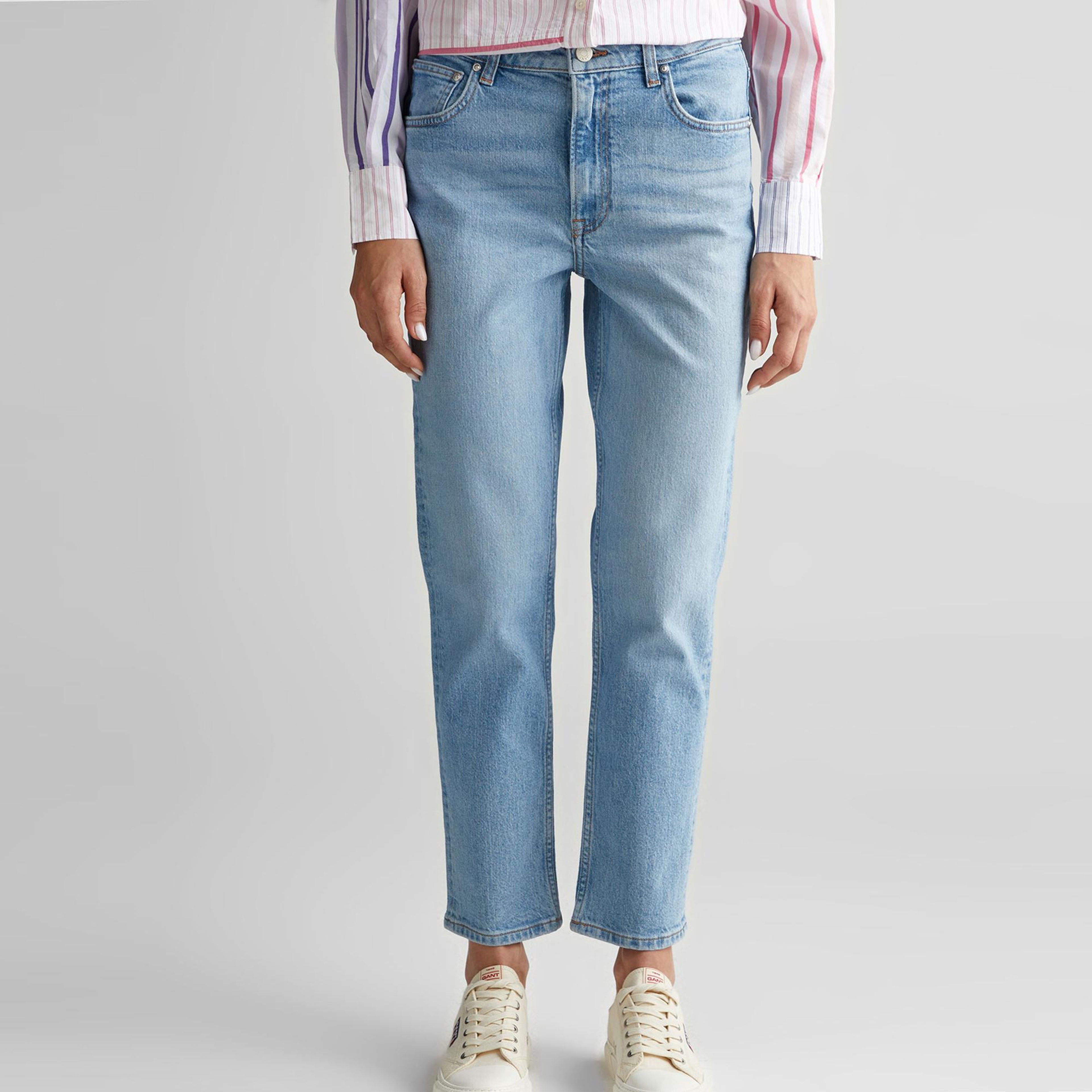 GANT Kadın Mavi Slim Fit Jean Pantolon