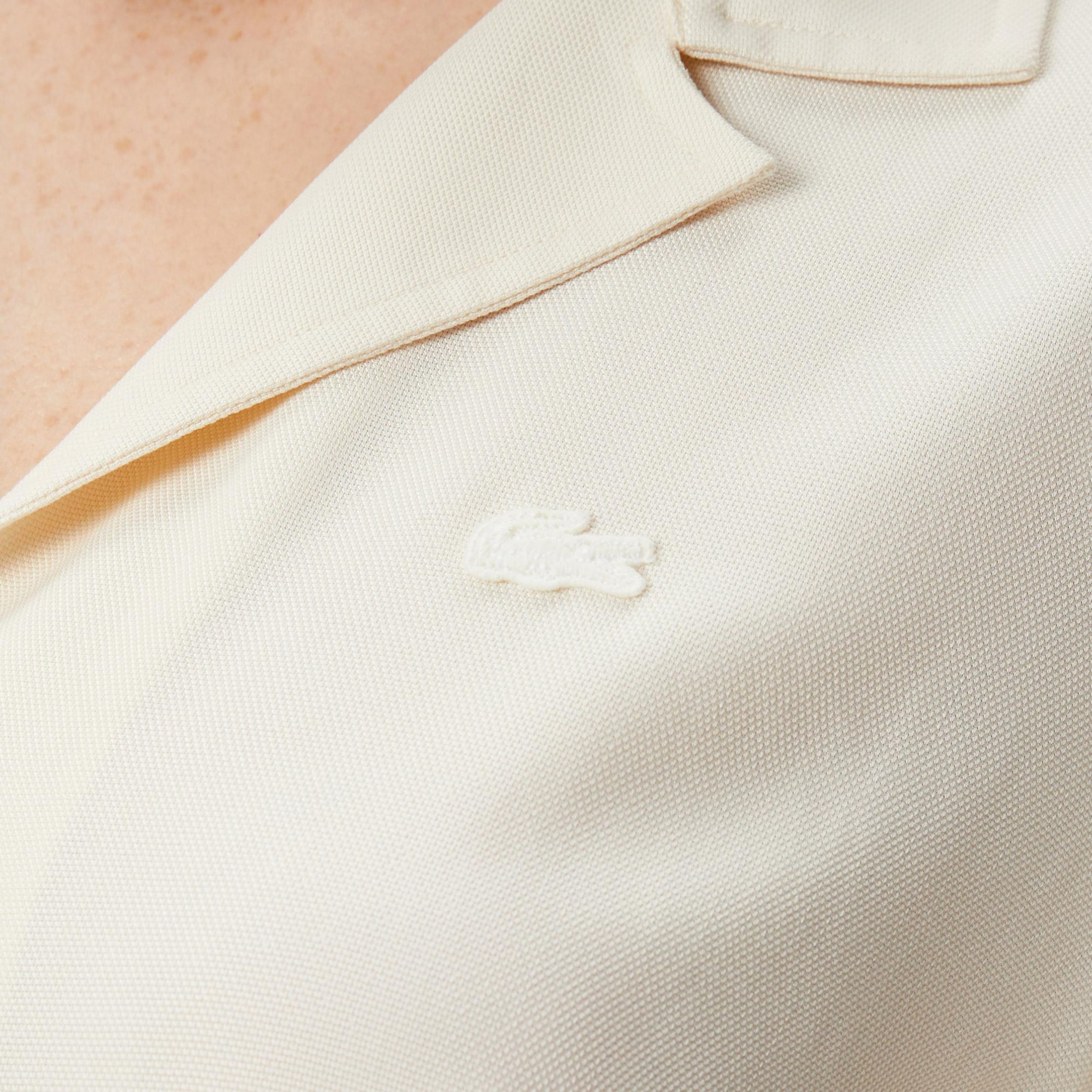 Kadın Relaxed Fit Kısa Kollu Beyaz Gömlek