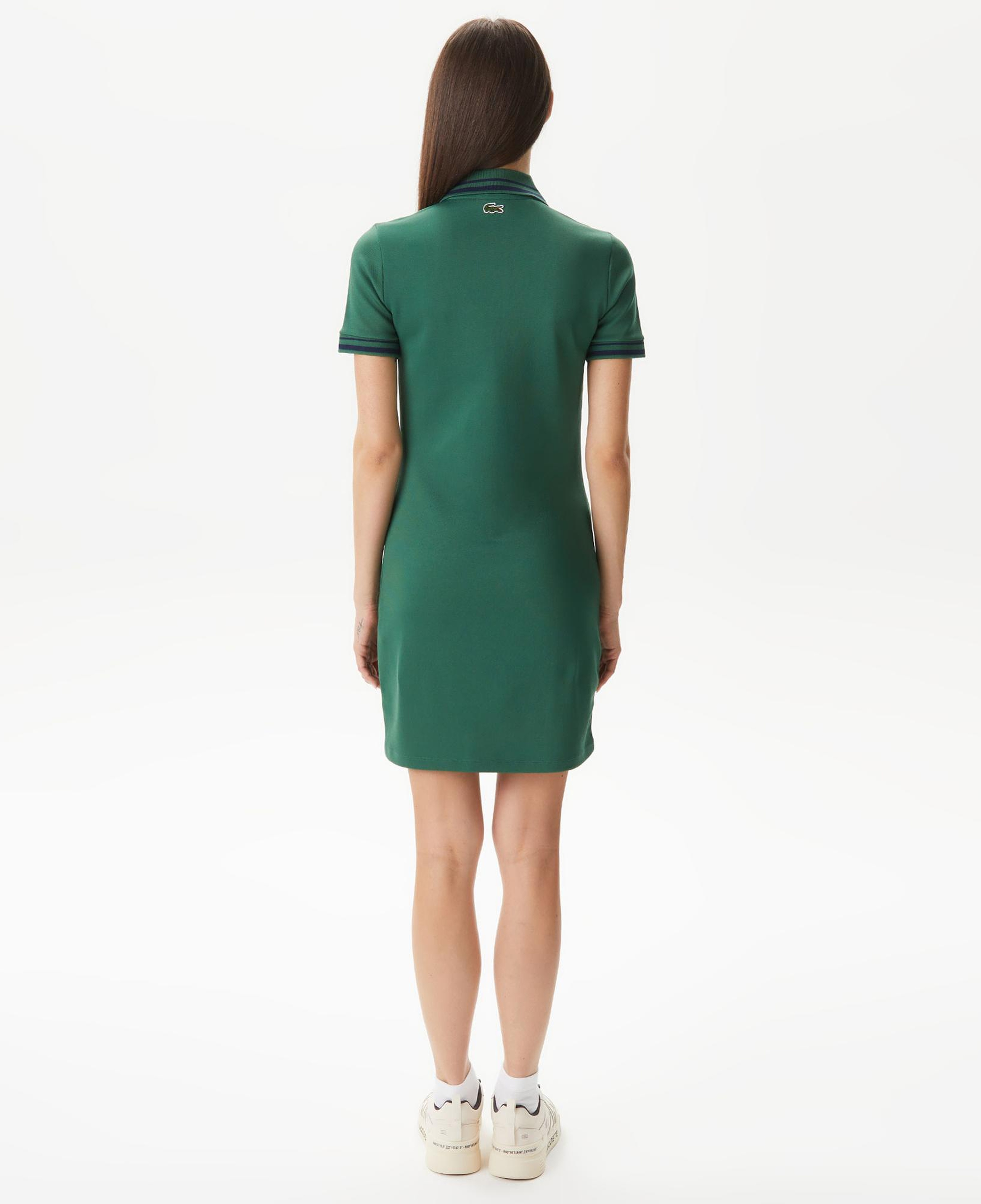 Kadın Straight Fit Yarım Fermuarlı Yeşil Elbise