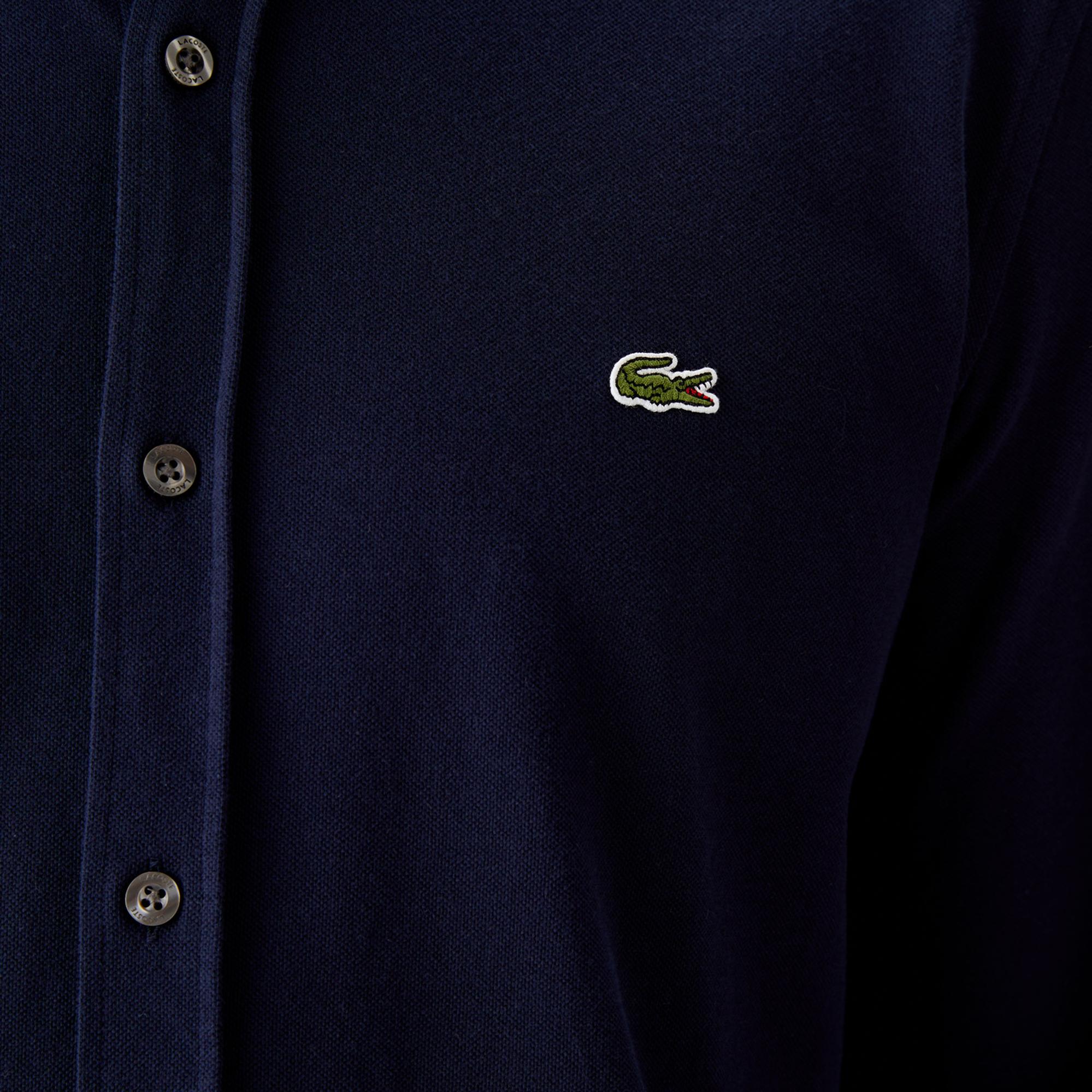 Erkek Slim Fit Lacivert Gömlek