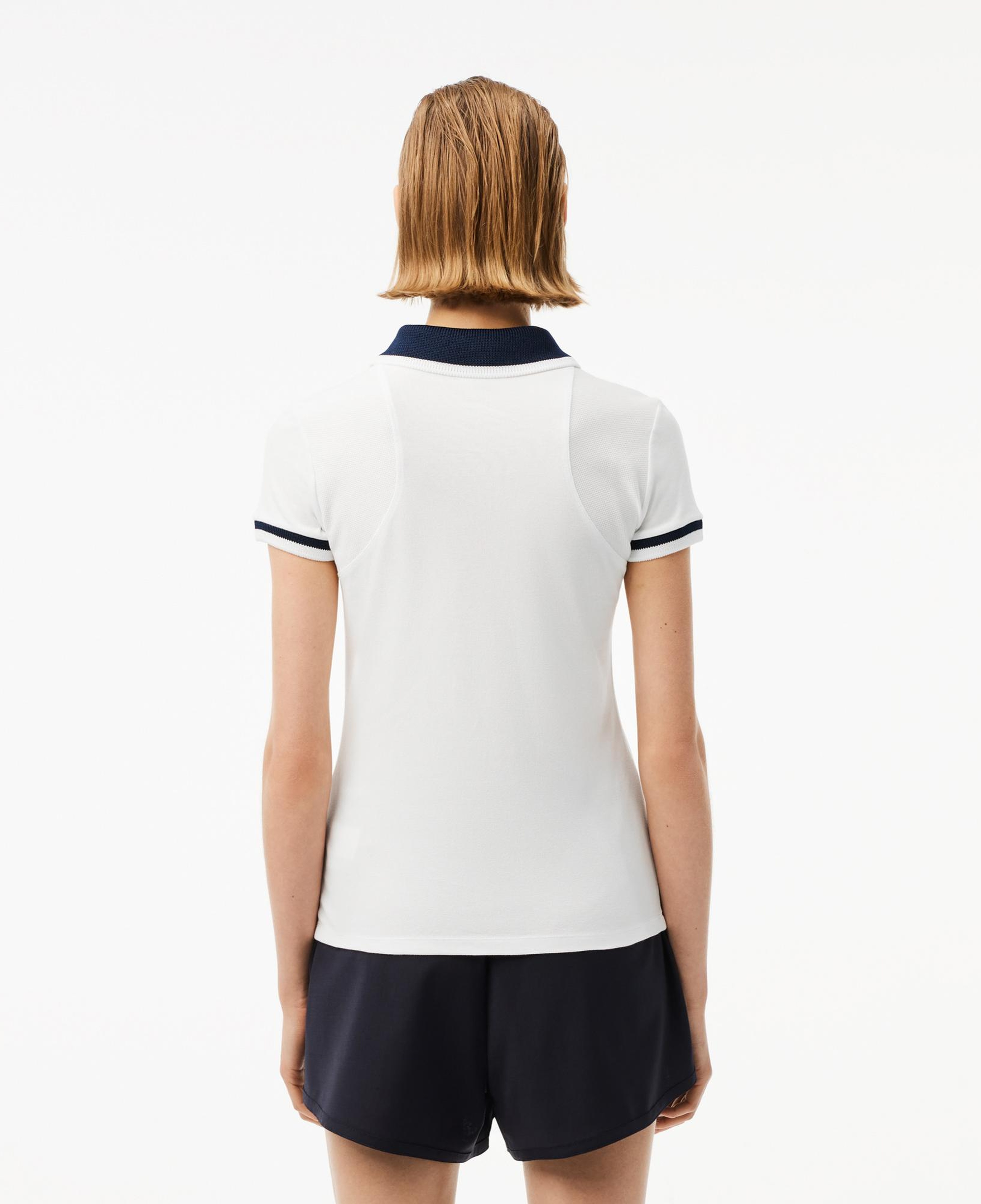 Kadın Slim Fit Beyaz Polo