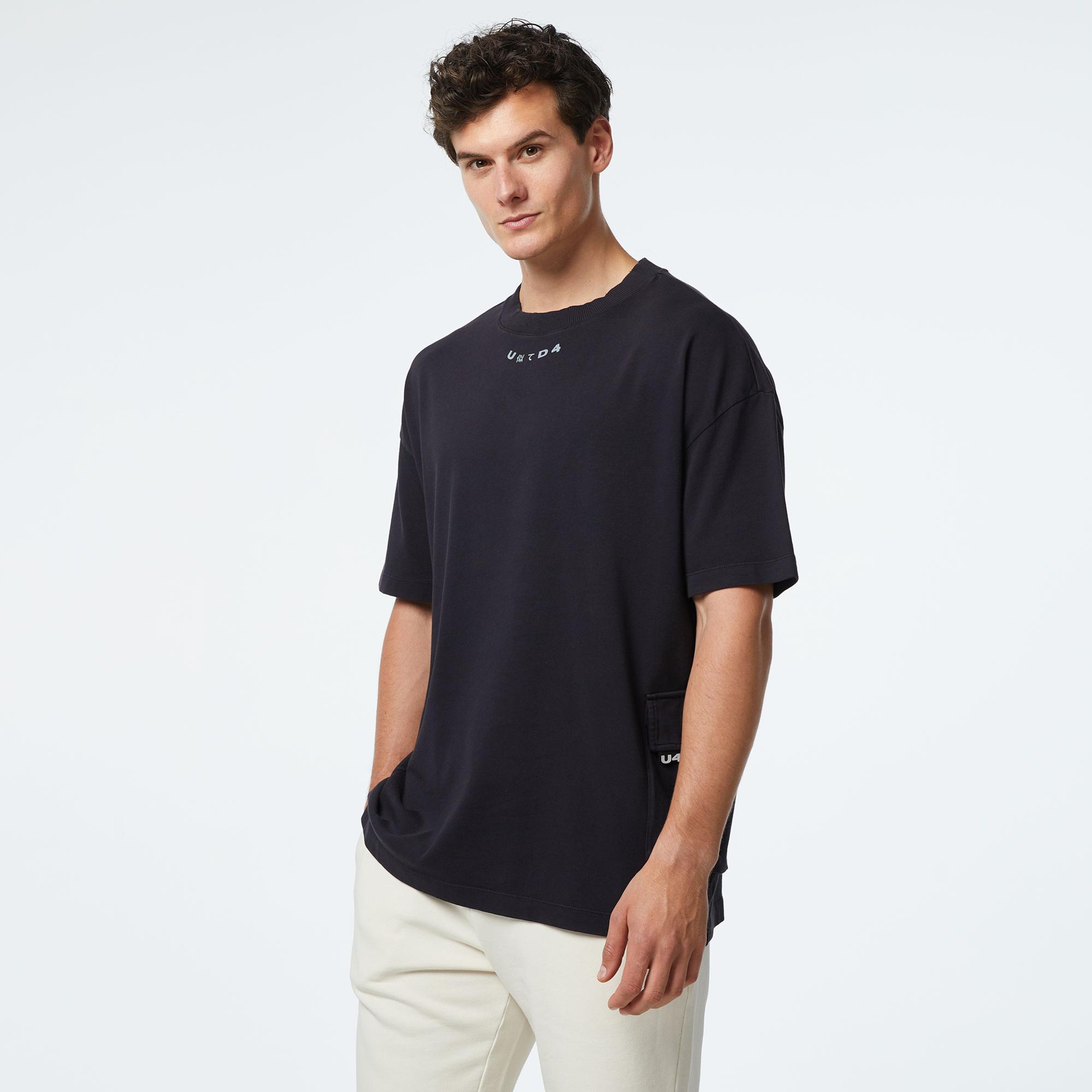 UNITED4 Classic Erkek Siyah T-Shirt