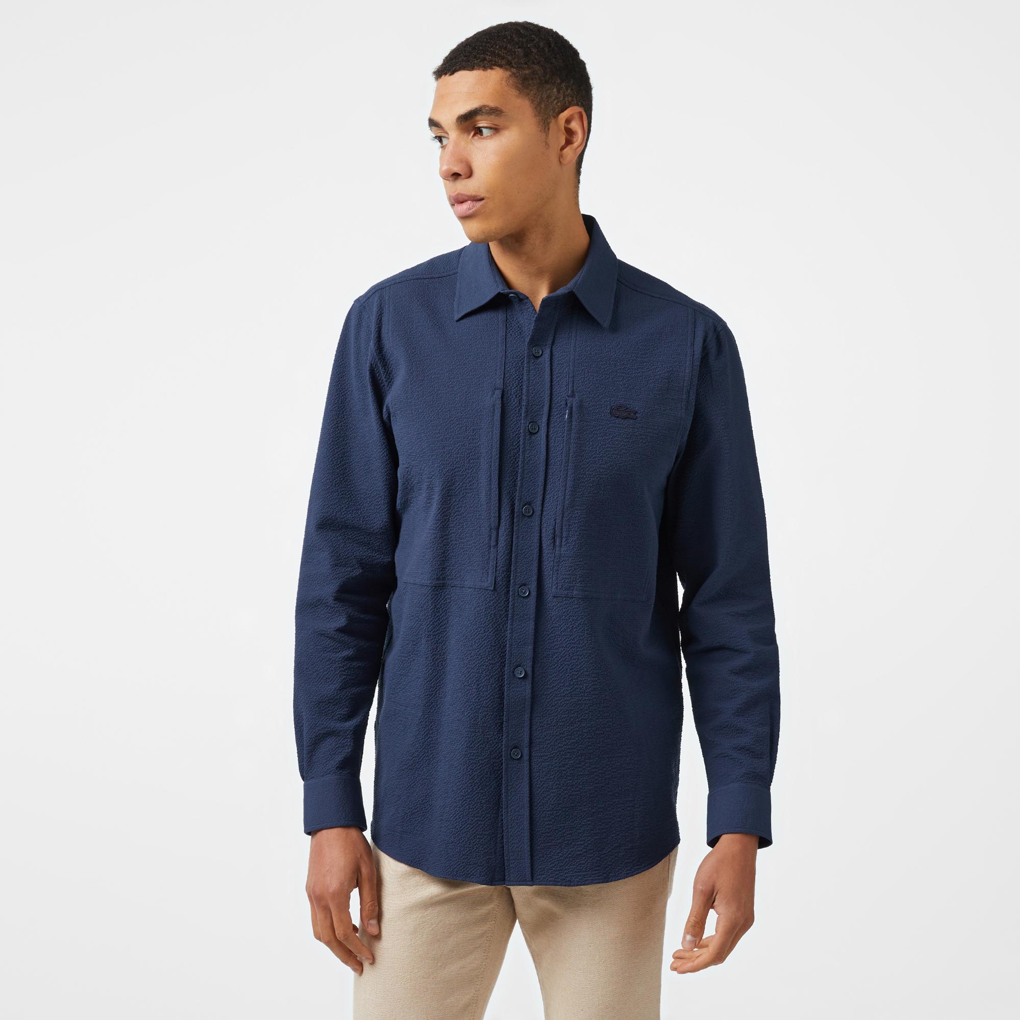 Erkek Regular Fit Lacivert Gömlek