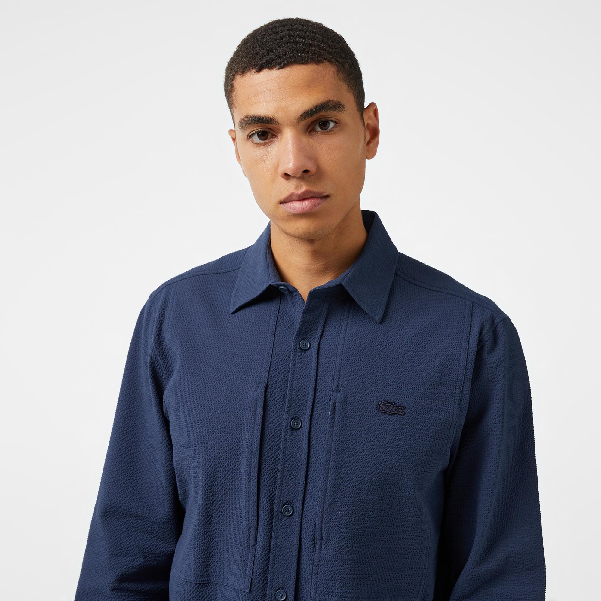 Erkek Regular Fit Lacivert Gömlek