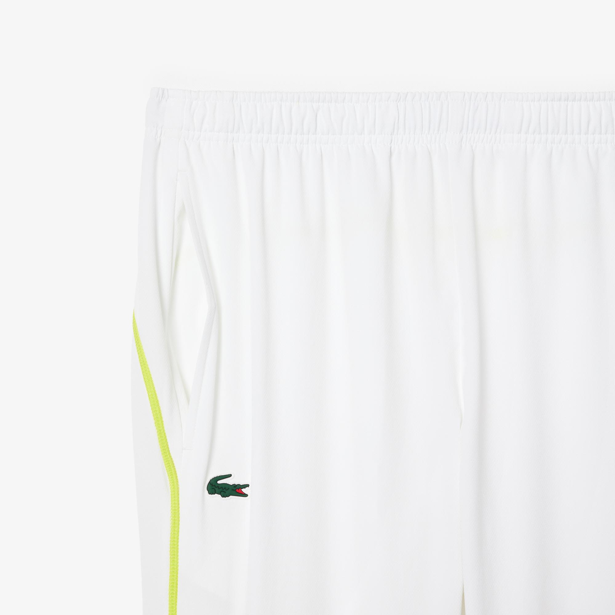 Erkek Regular Fit Fermuarlı Yaka Renk Bloklu Beyaz Eşofman Takımı