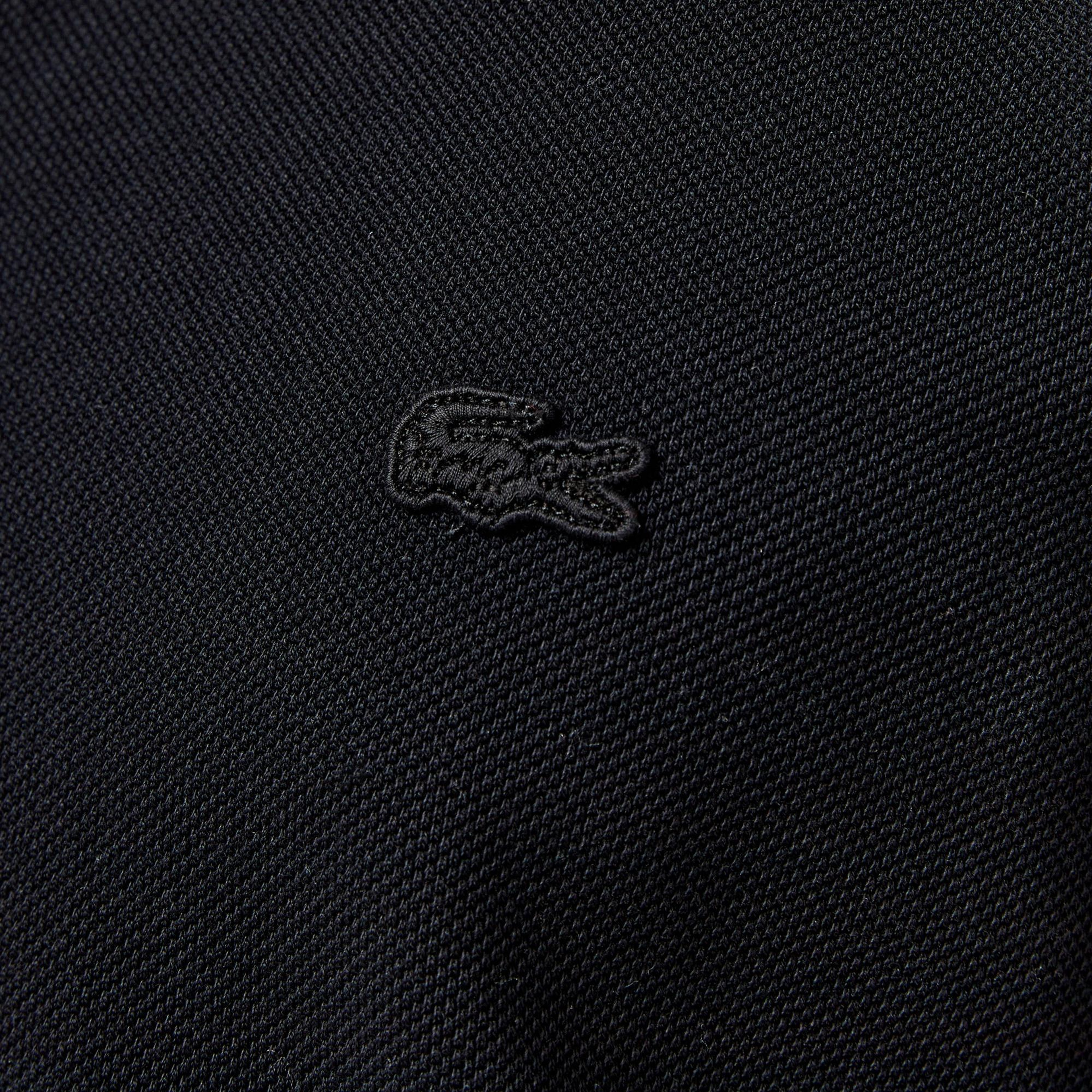 Lacoste Erkek Relaxed Fit Uzun Kollu Siyah Polo