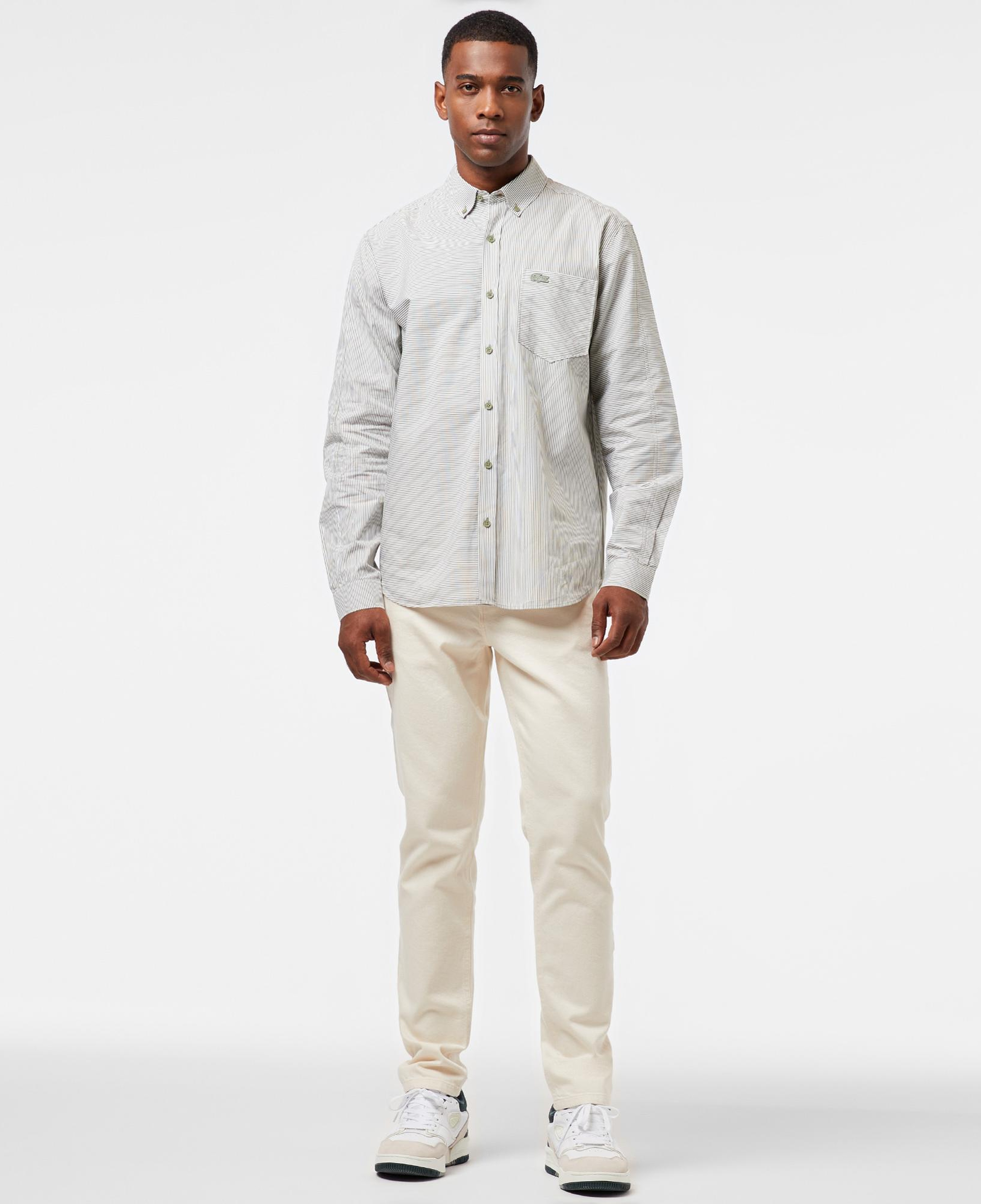 Erkek Slim Fit Chino Beyaz Pantolon