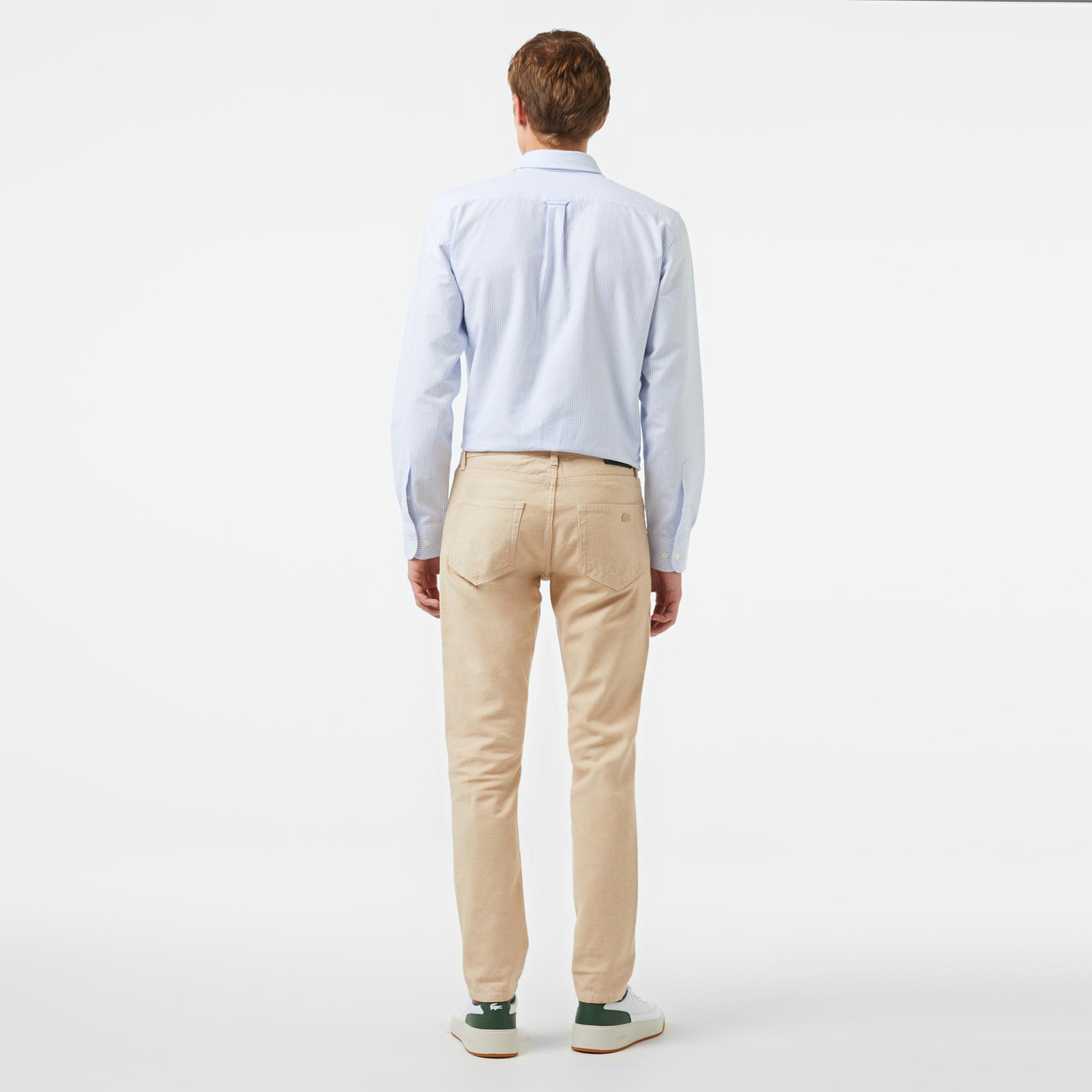 Erkek Slim Fit Chino Bej Pantolon